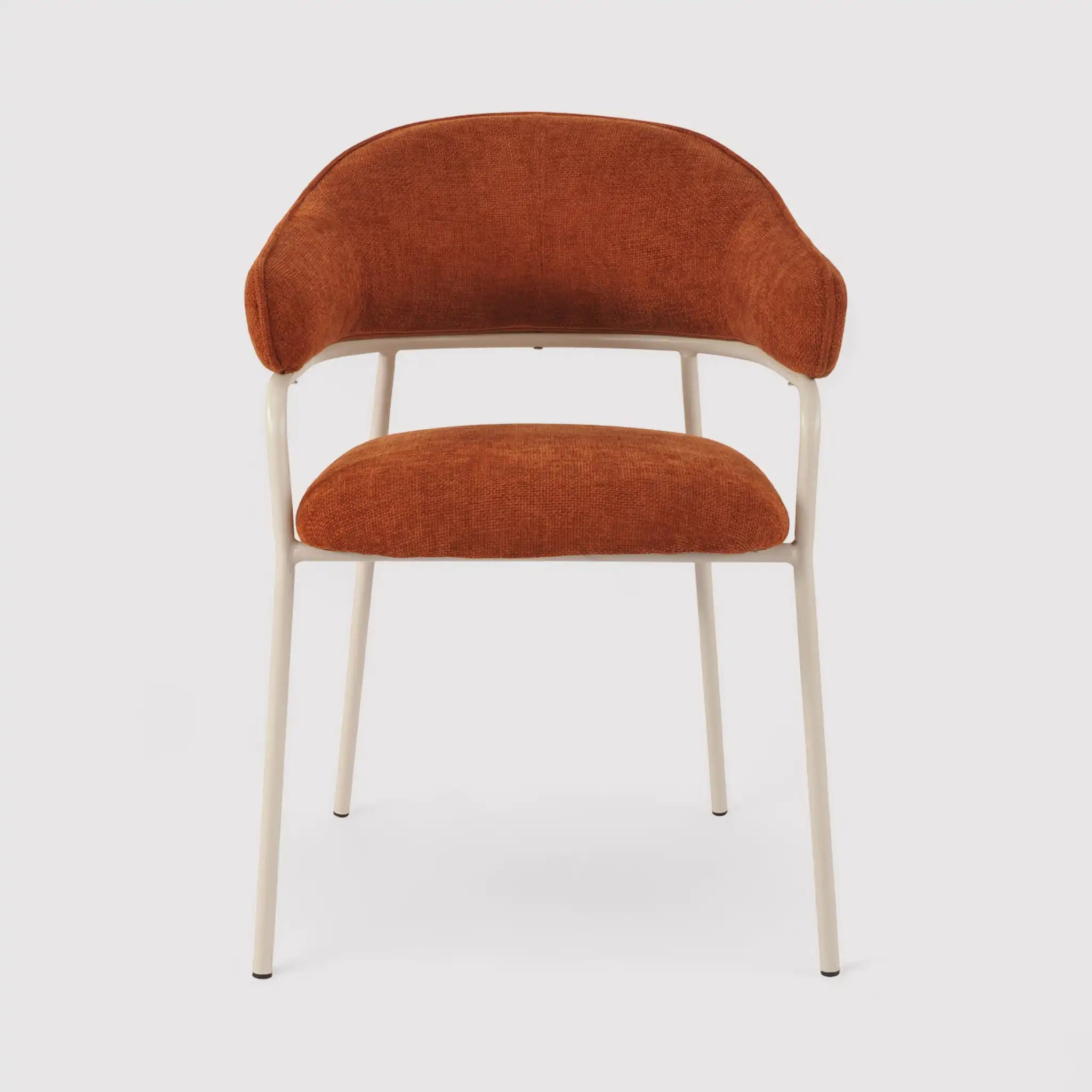 Tuffah - Set 2 sedie da cucina moderne arancione ruggine