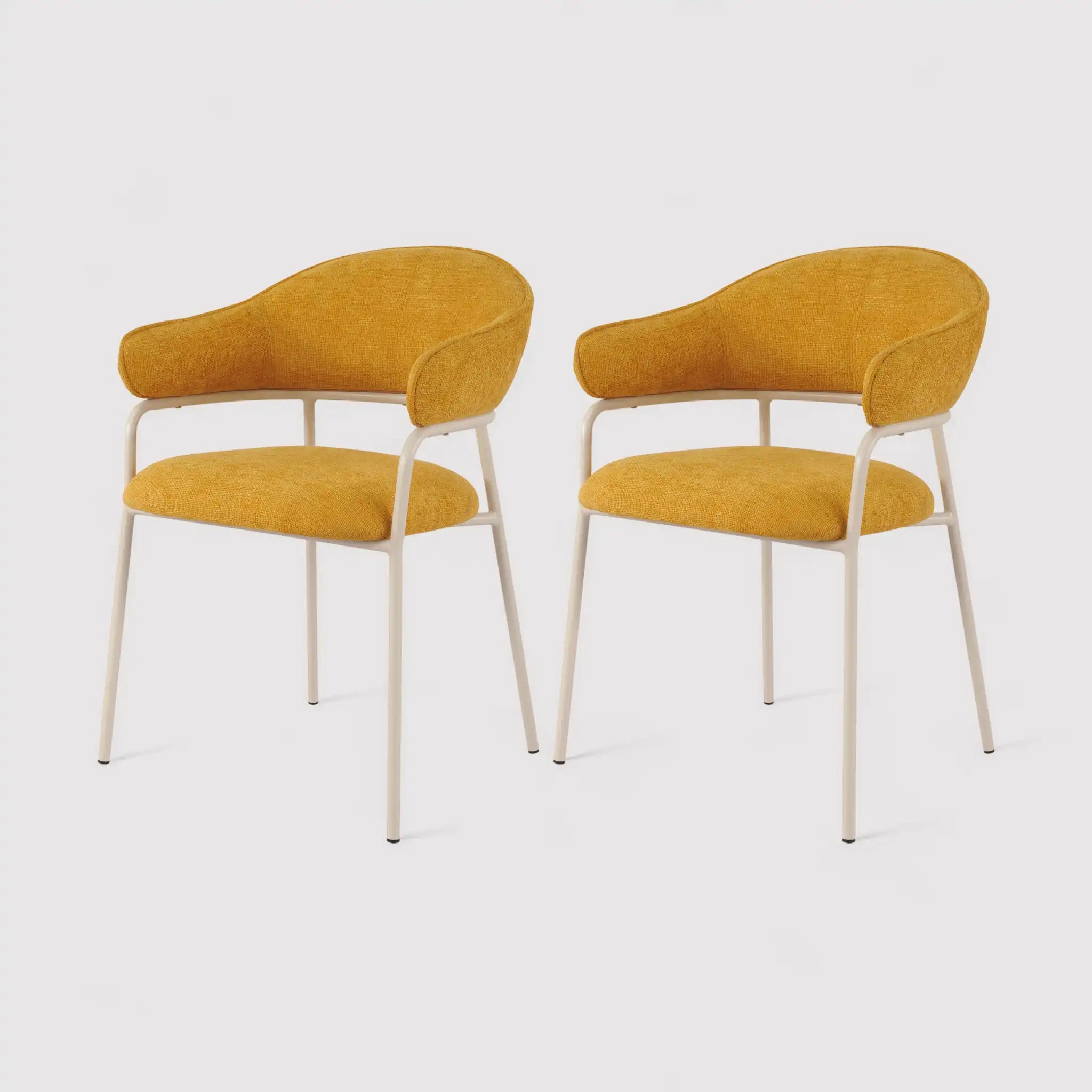 Piesang - Set 2 sedie moderne design color giallo senape