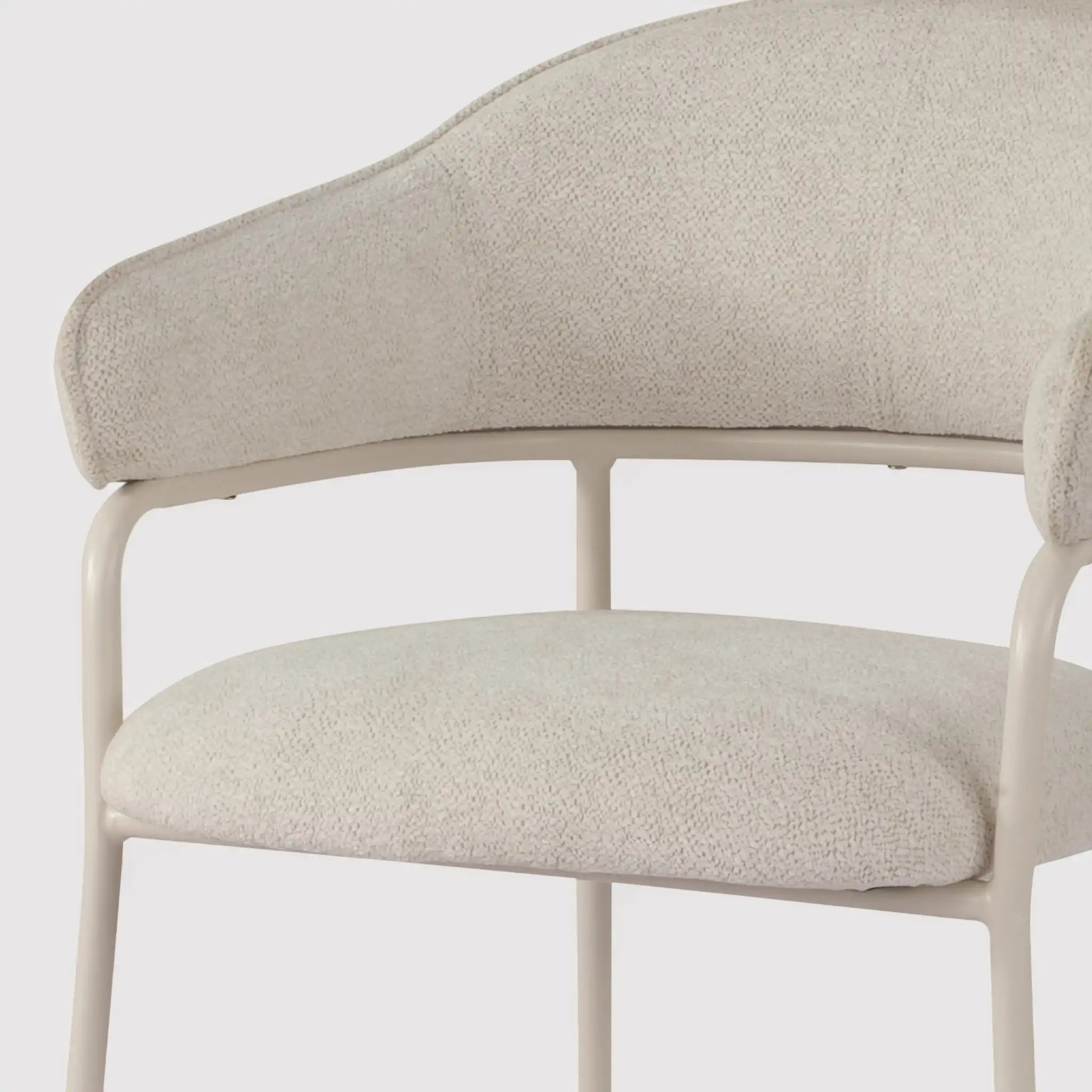 Dorstenia - Set 2 sedie da salotto moderne bianco perla