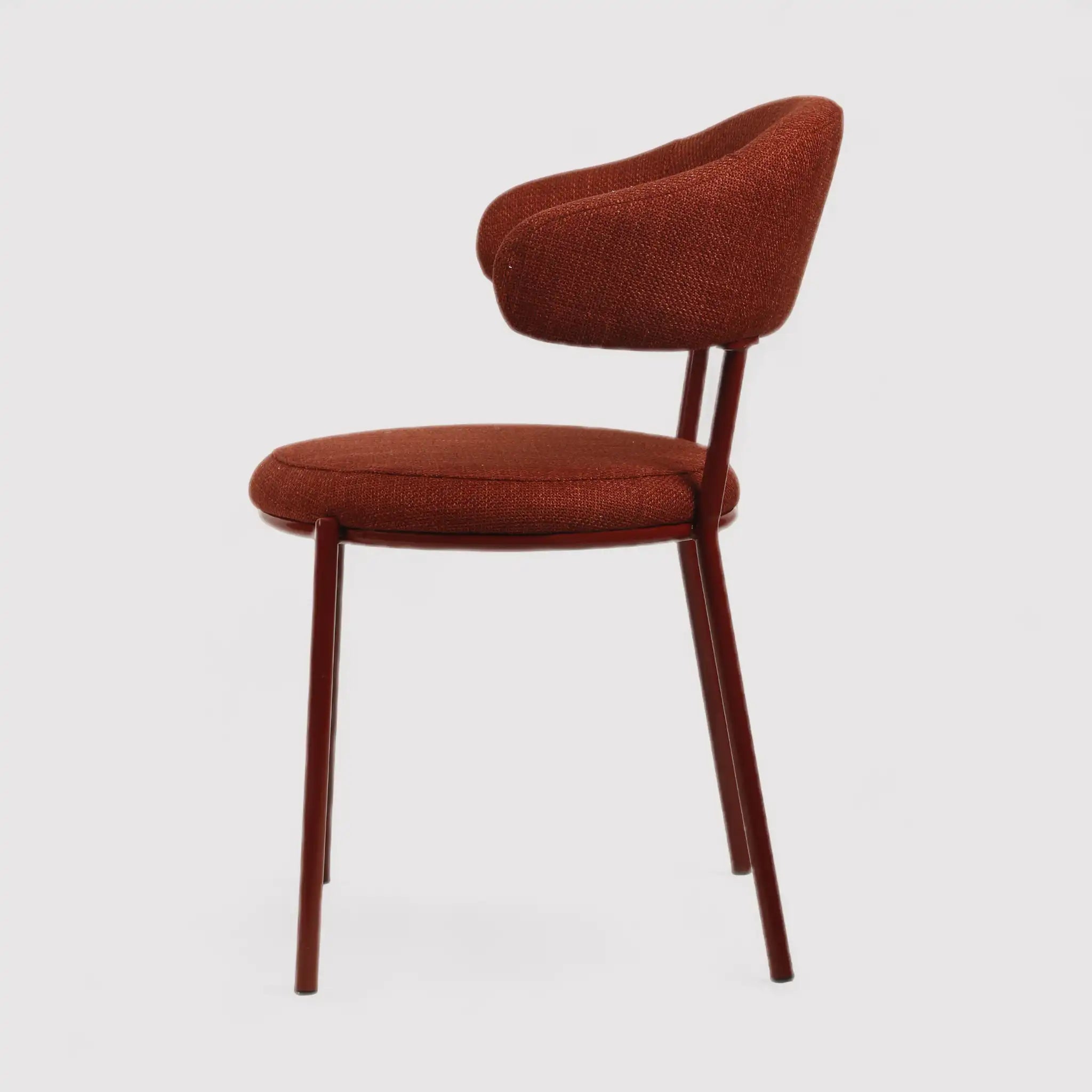 Talong - Set 2 sedie da tavolo moderne color rosso rubino