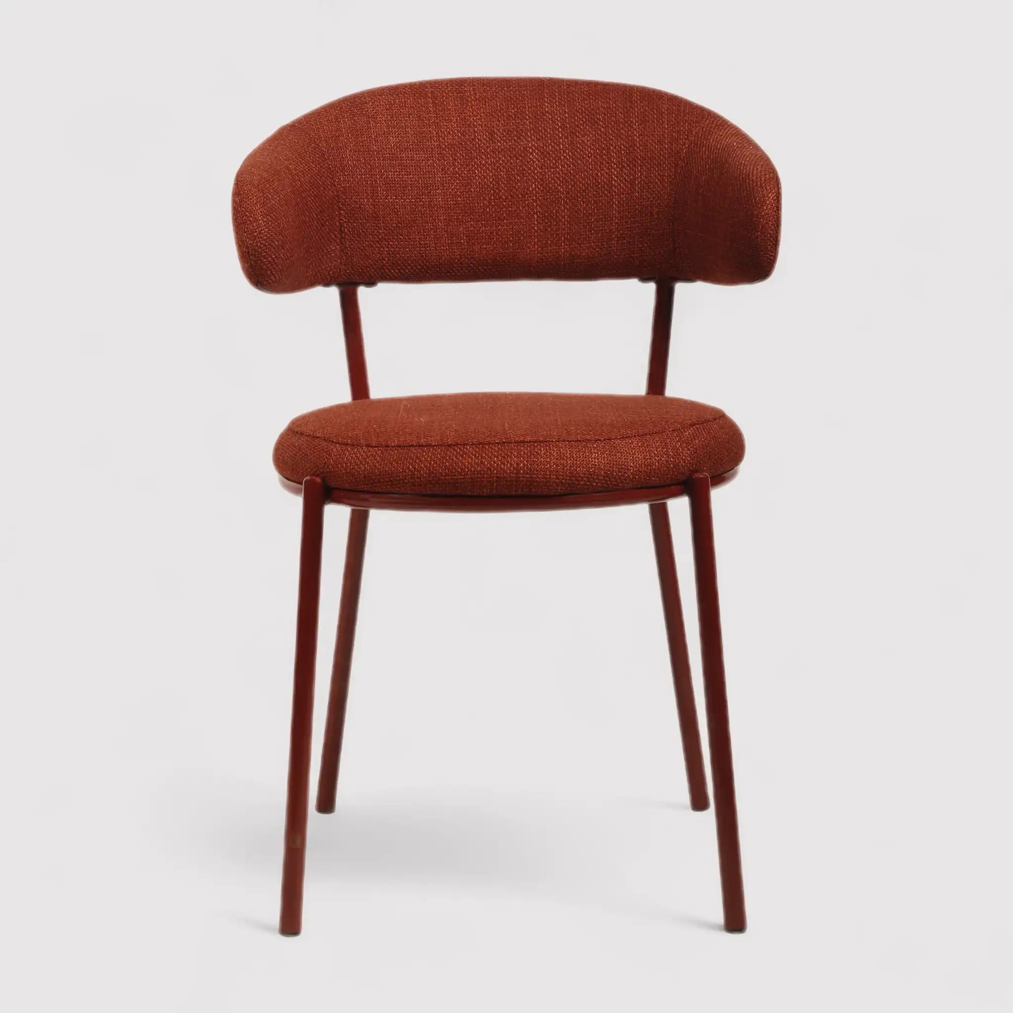 Talong - Set 2 sedie da tavolo moderne color rosso rubino