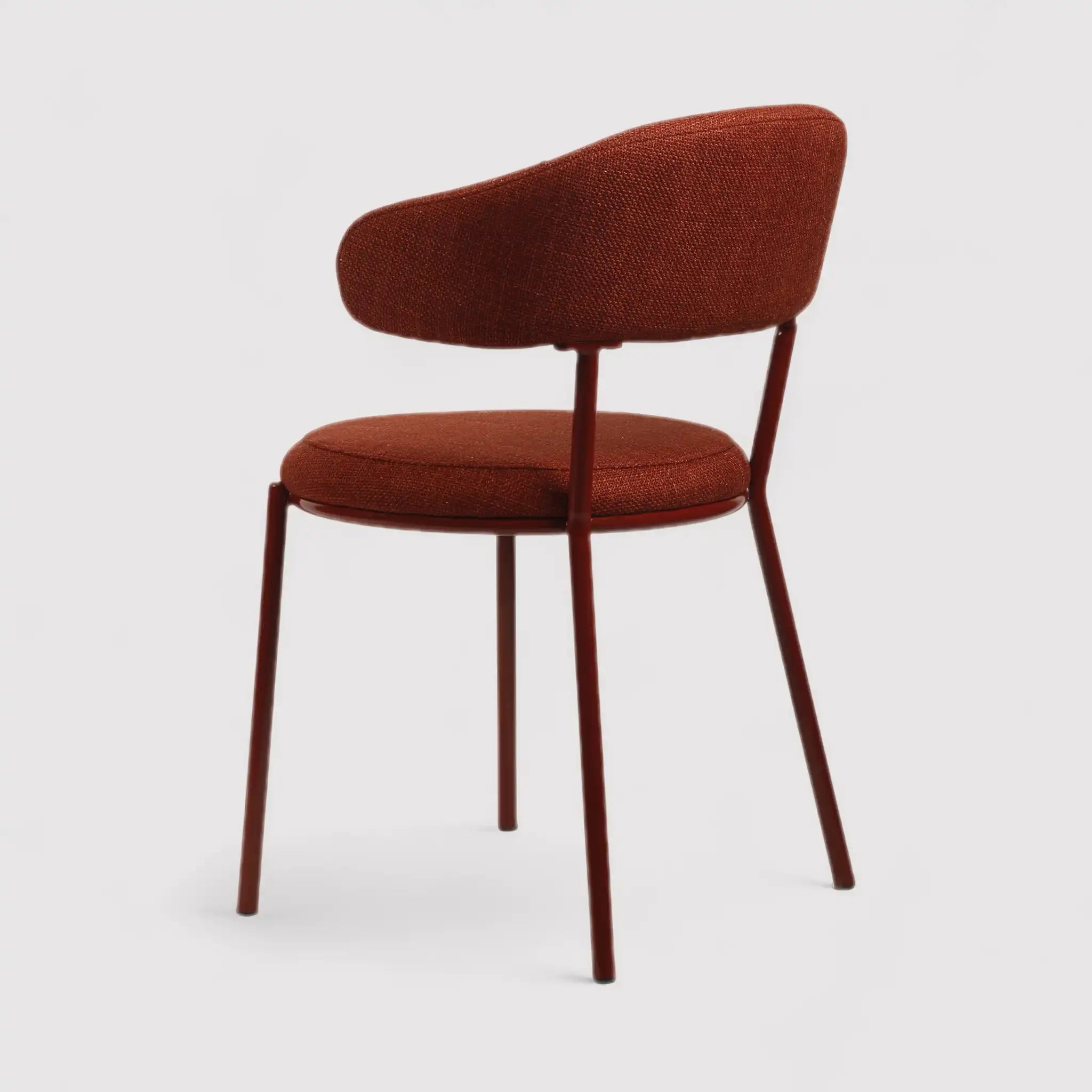 Talong - Set 2 sedie da tavolo moderne color rosso rubino