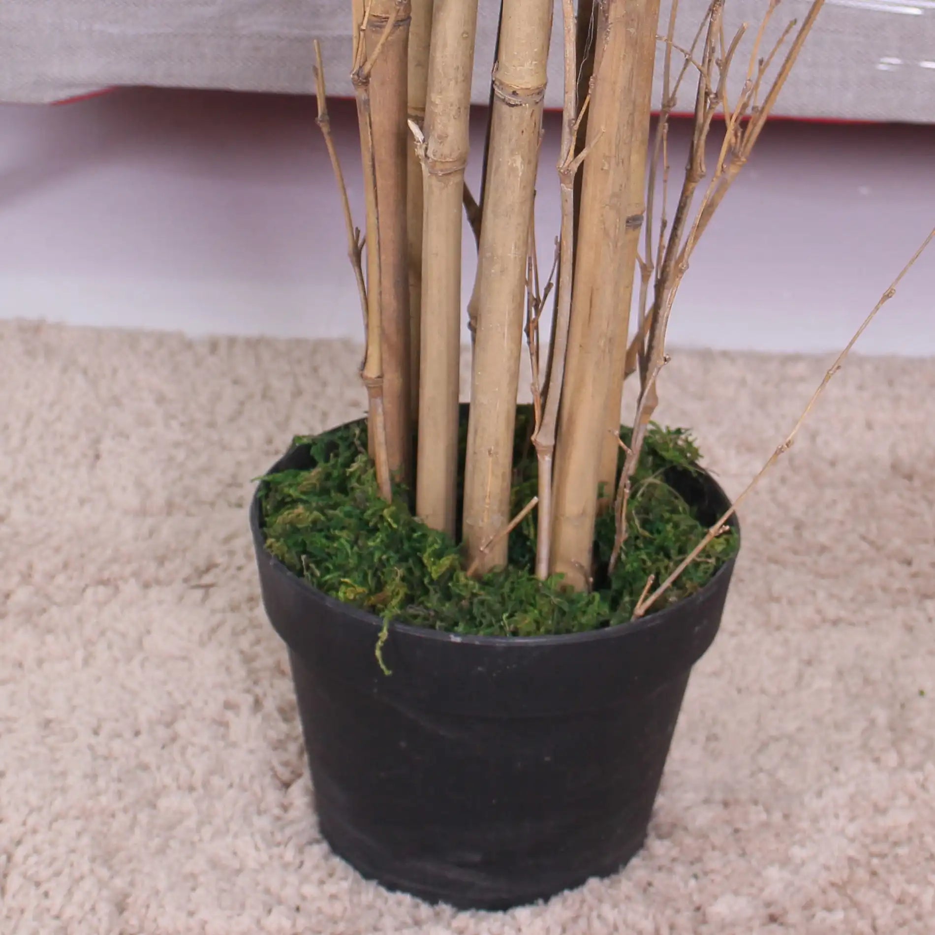 Kauda - Pianta decorativa di bambù con foglie artificiali H 180 cm