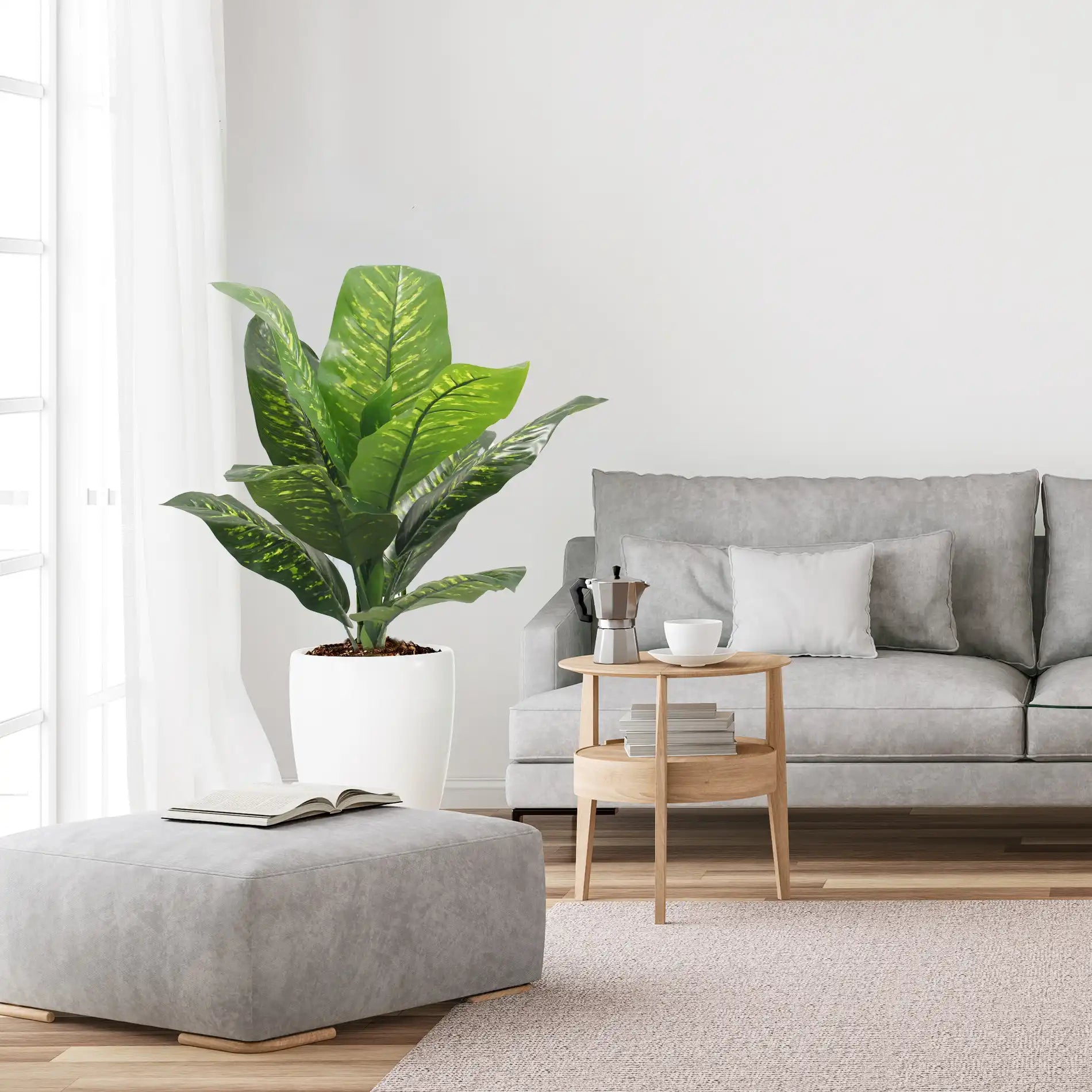 Hieki - Pianta di pothos artificiale con vaso