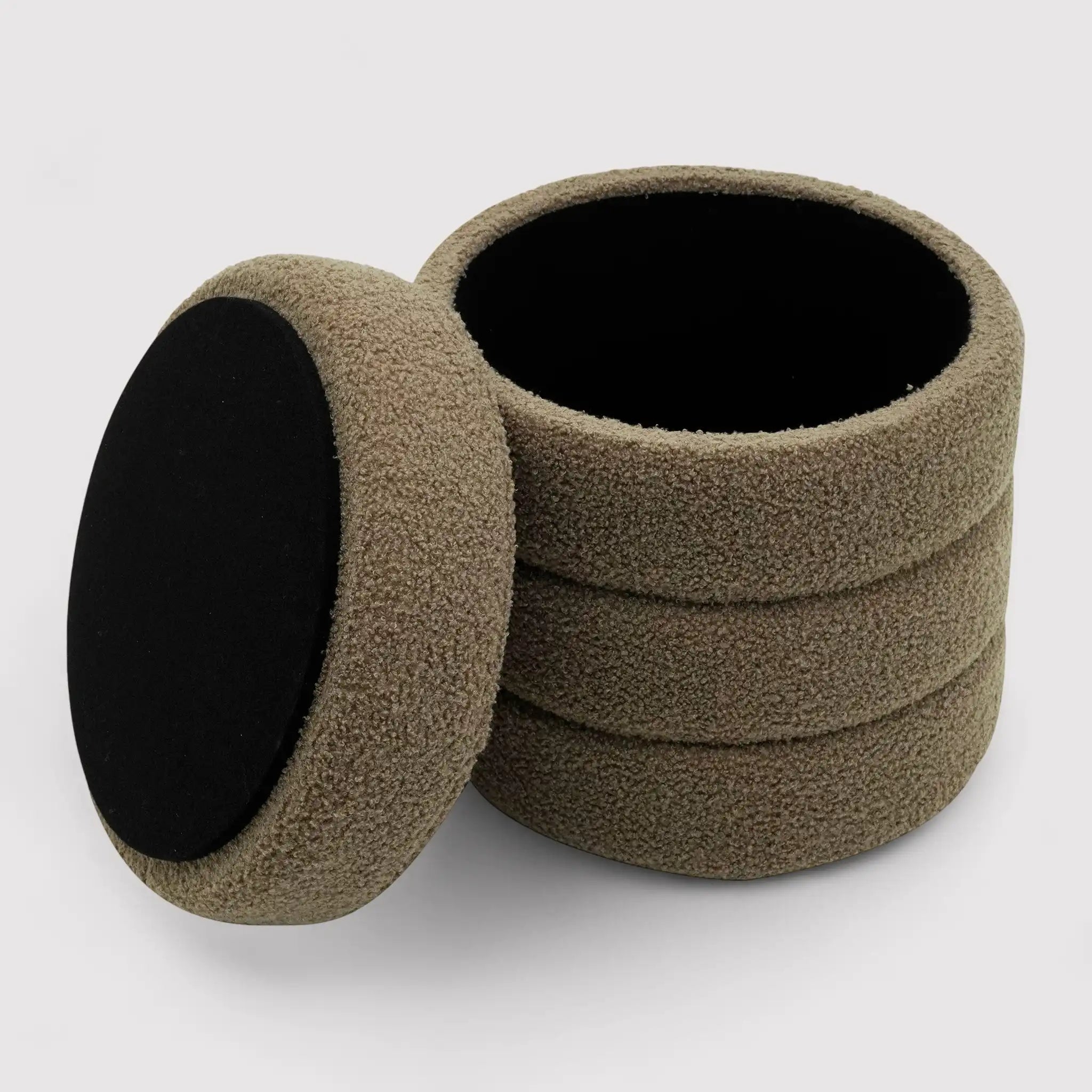 Bunya - Pouf contenitore rotondo moderno