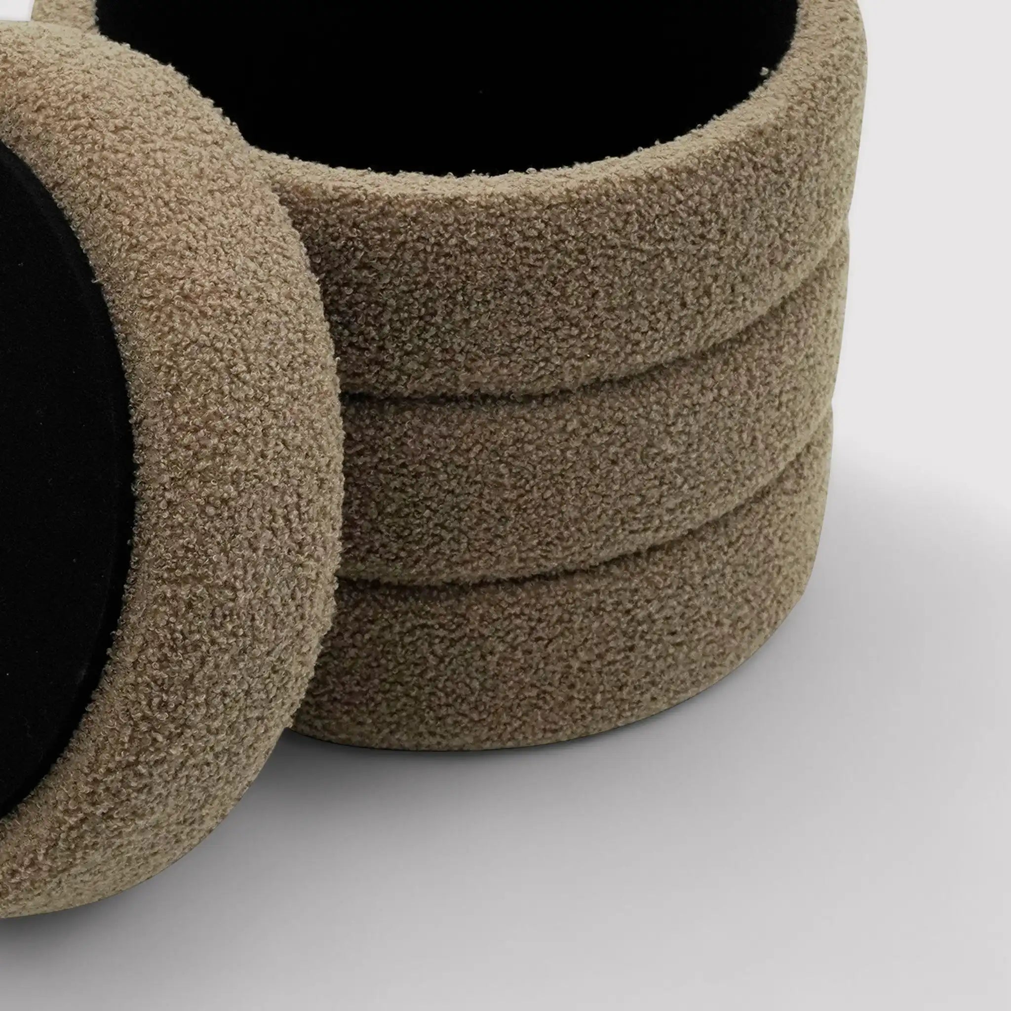 Bunya - Pouf contenitore rotondo moderno