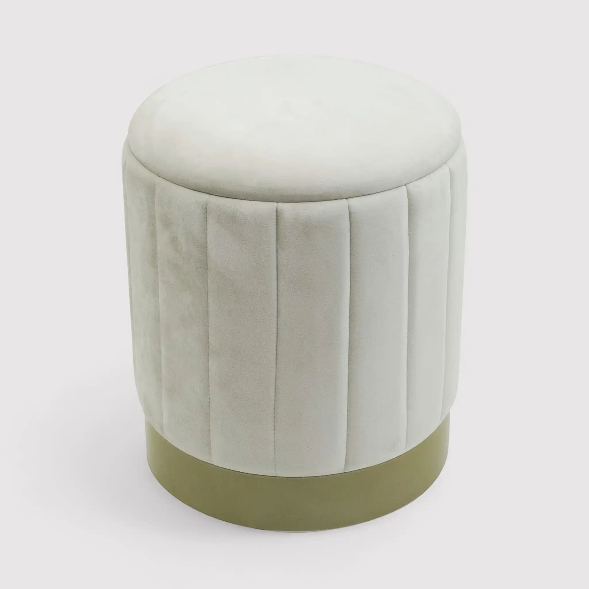 Okome - Set di 2 pouf sgabelli bianchi con contenitore