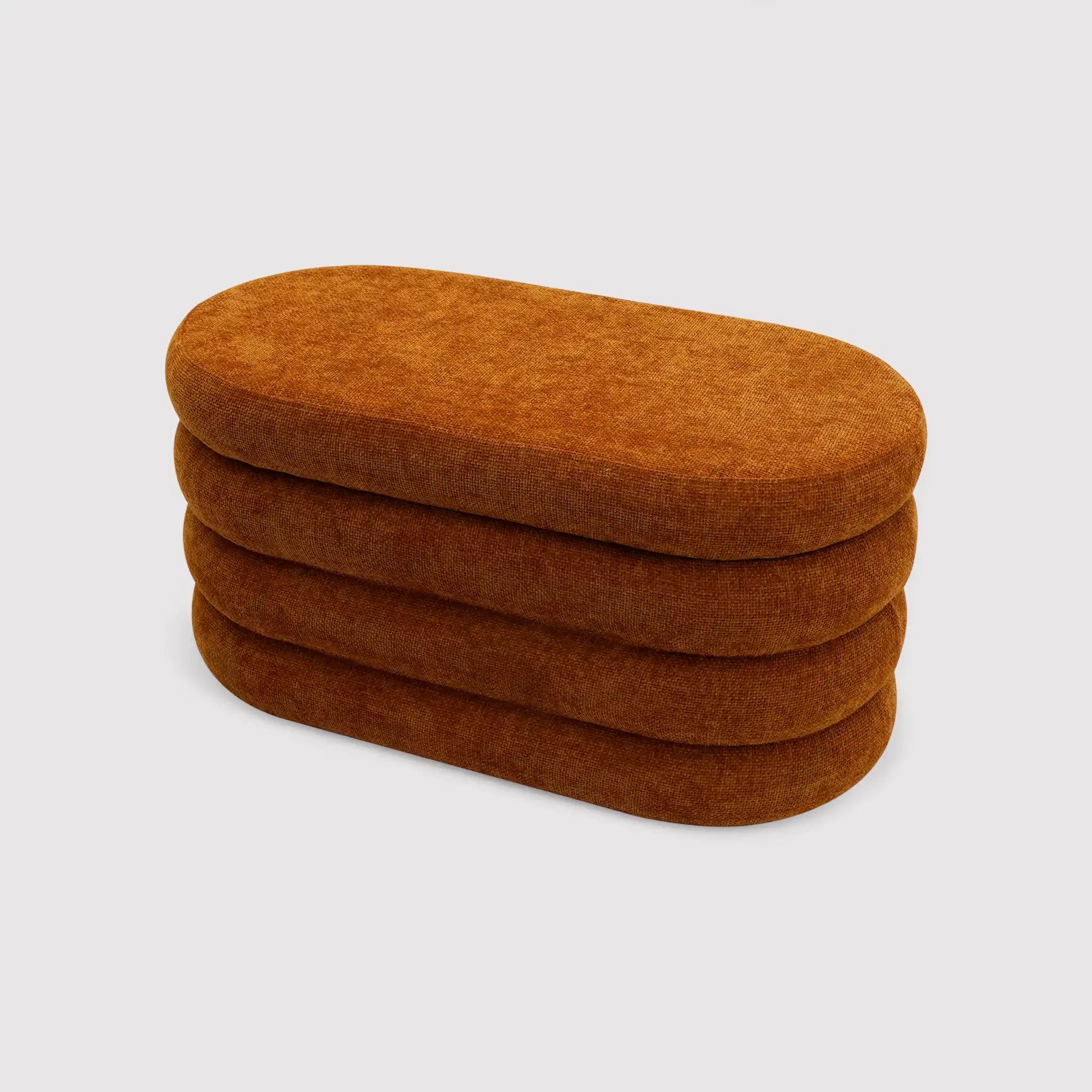 Olinia - Pouf lungo contenitore arancione scuro