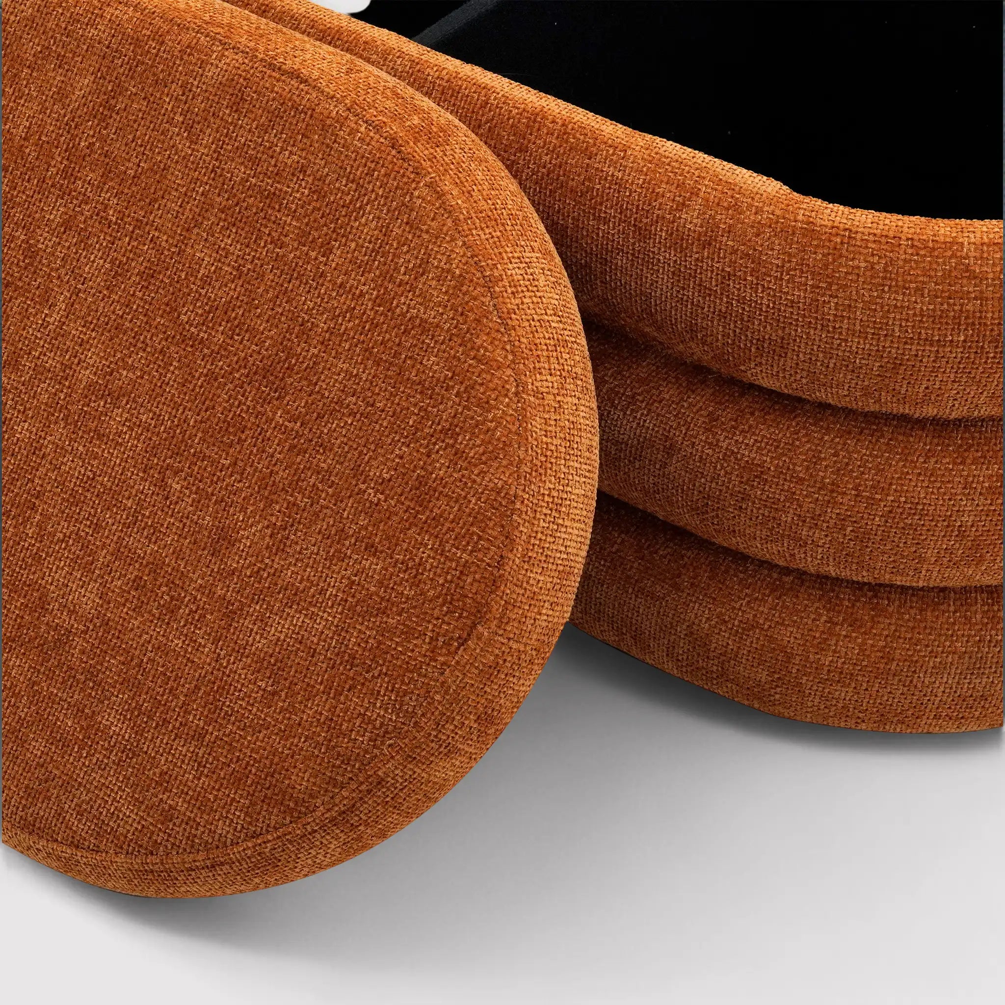 Olinia - Pouf lungo contenitore arancione scuro