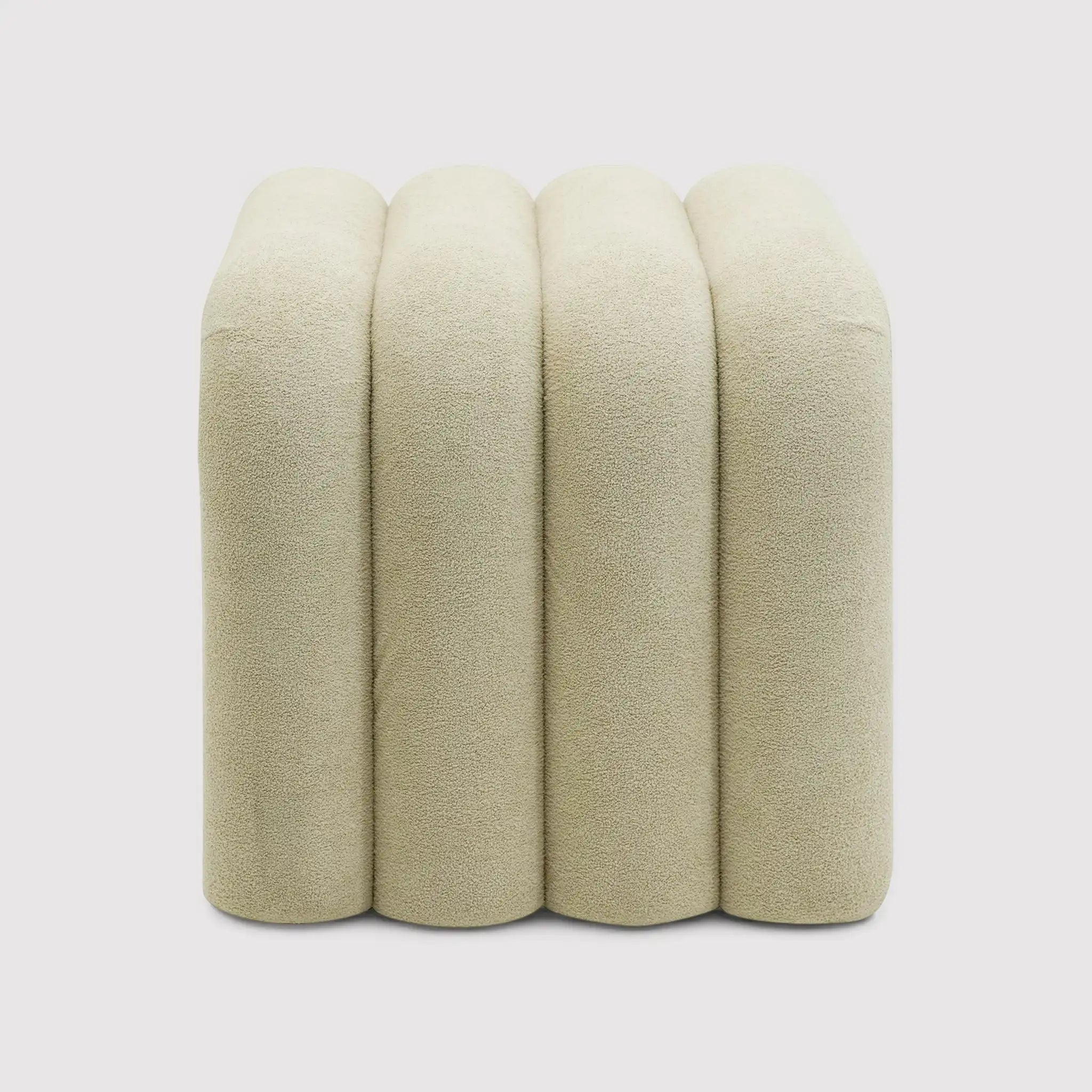 Nikau - Set 2 pouf poggiapiedi beige in stile moderno