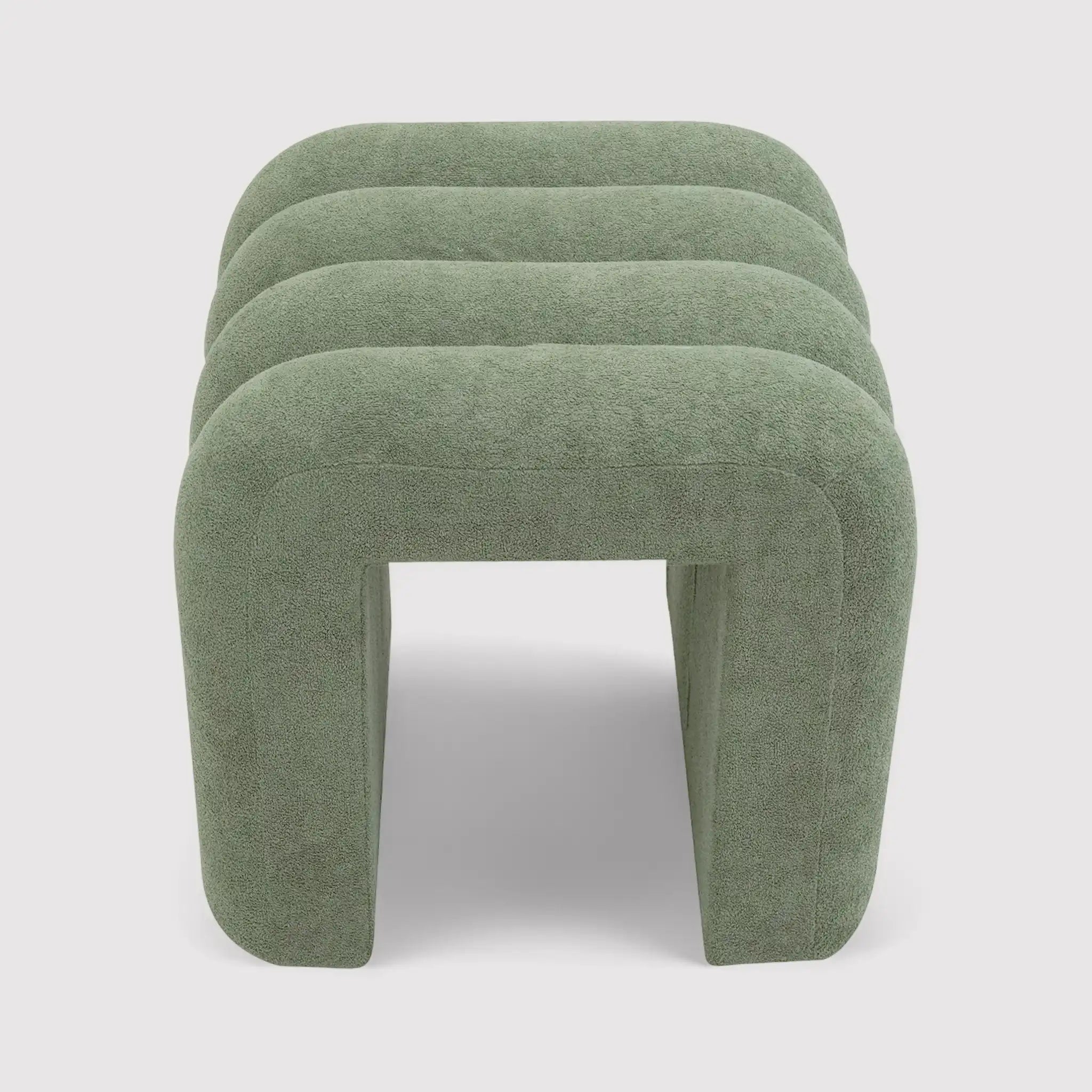 Bamya - Set 2 pouf decorativi di design verde scuro