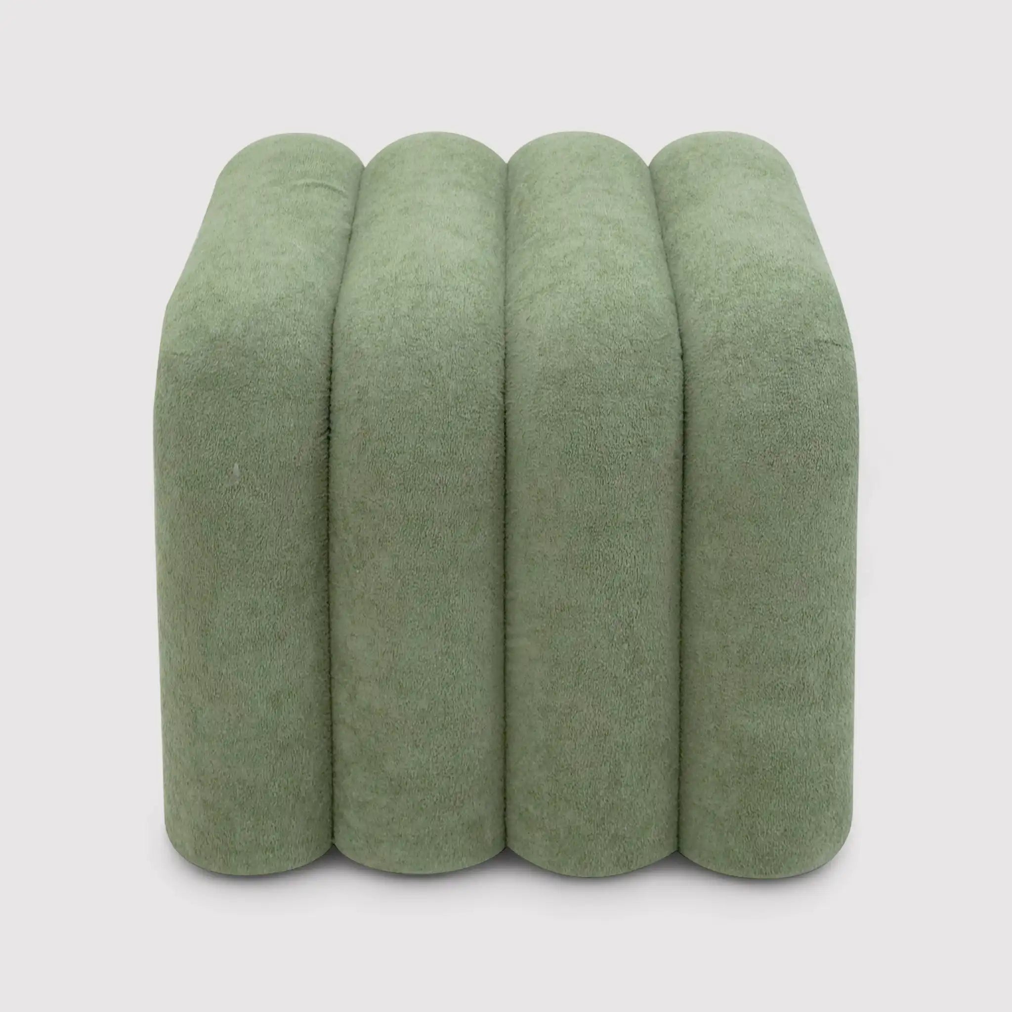 Bamya - Set 2 pouf decorativi di design verde scuro