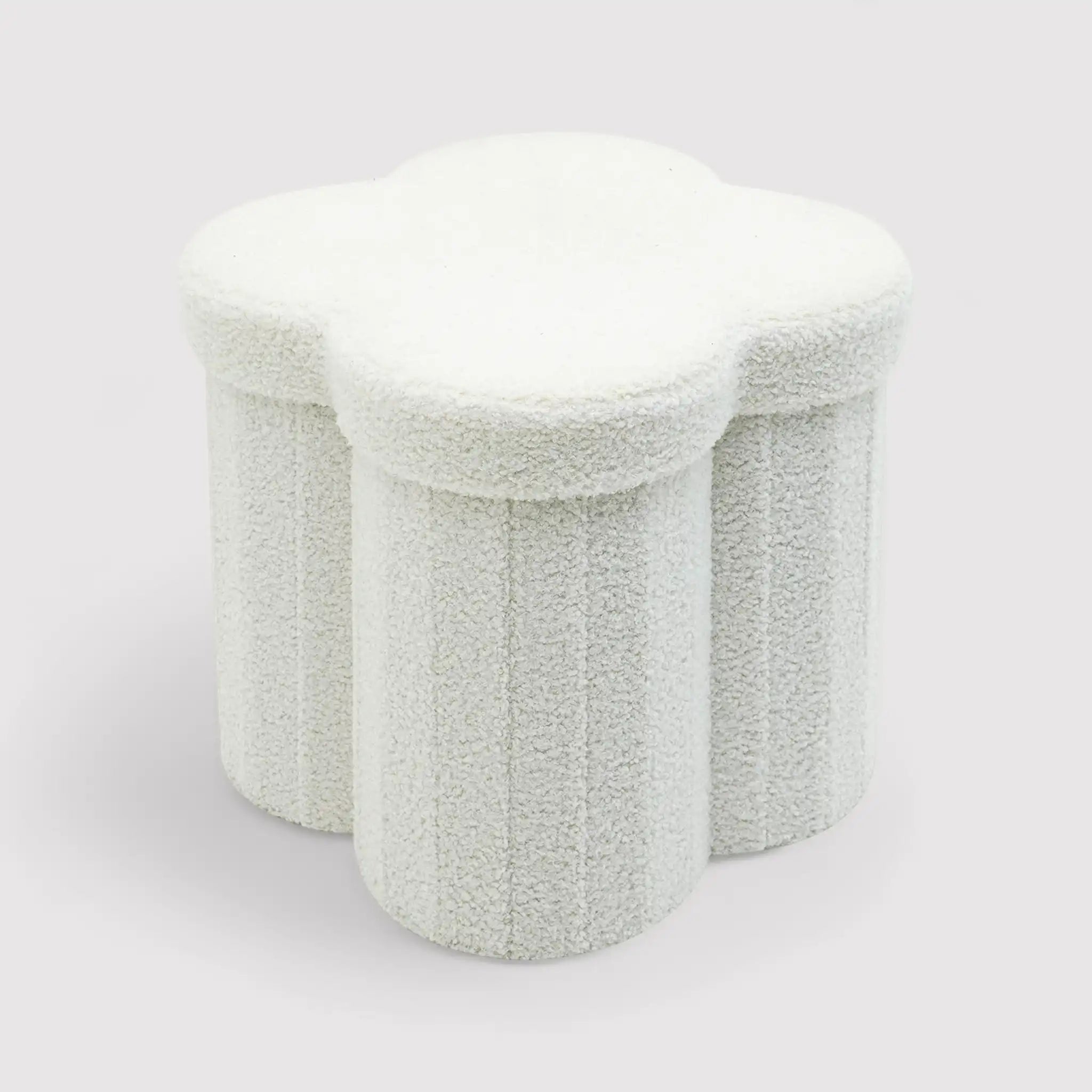 Sufra - Pouf contenitore bianco per cameretta a tema nuvola