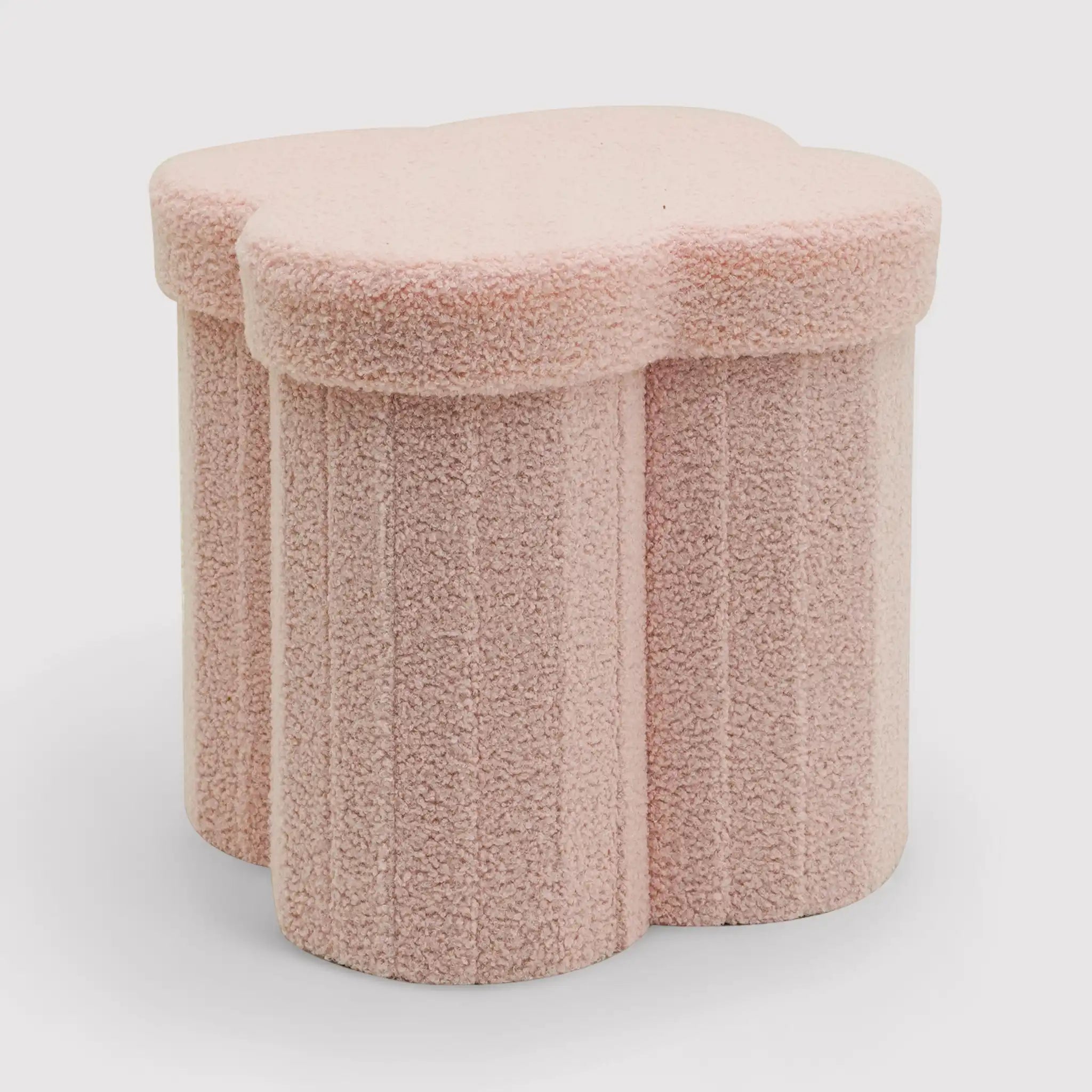 Hermal - Pouf rosa contenitore pieghevole per cameretta