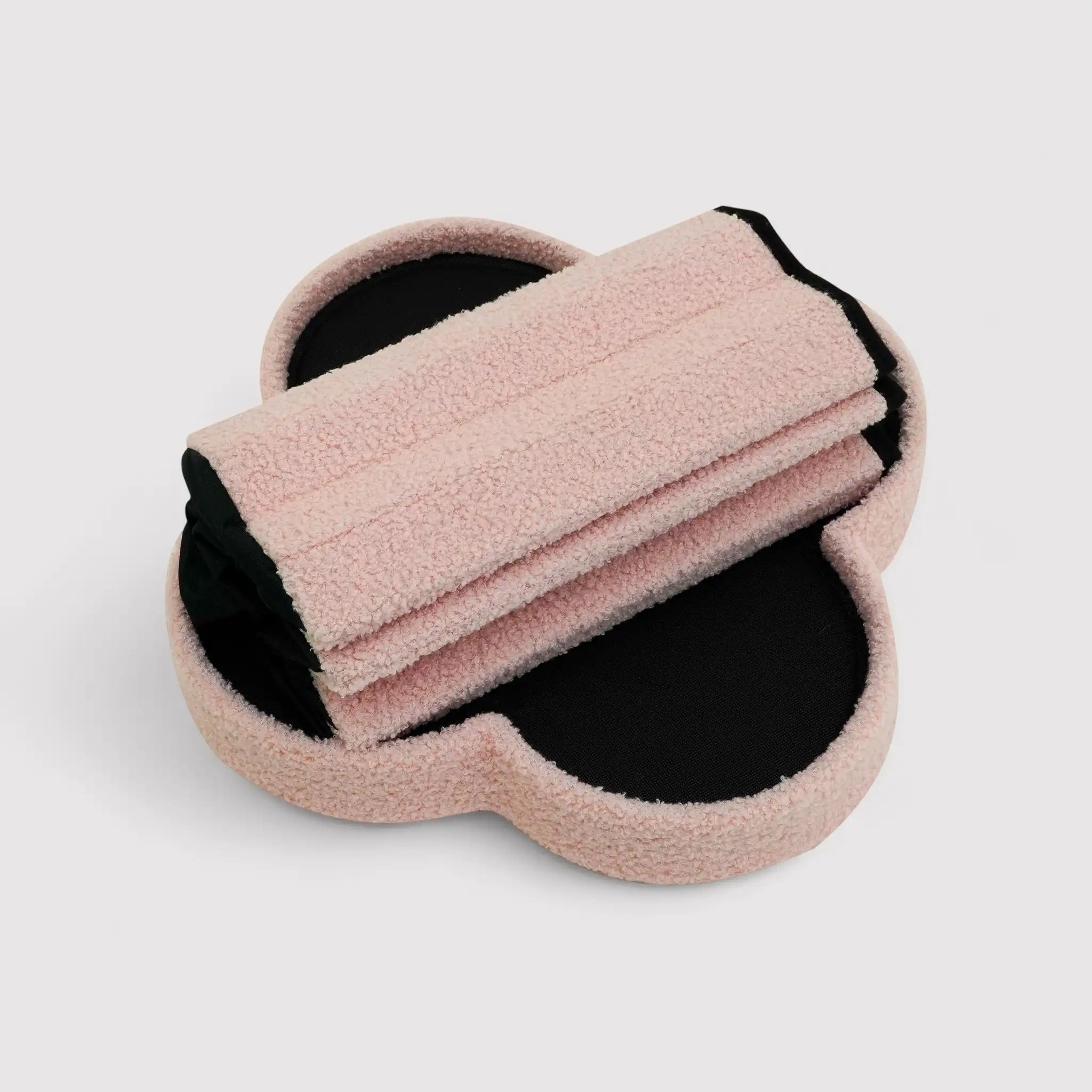 Hermal - Pouf rosa contenitore pieghevole per cameretta