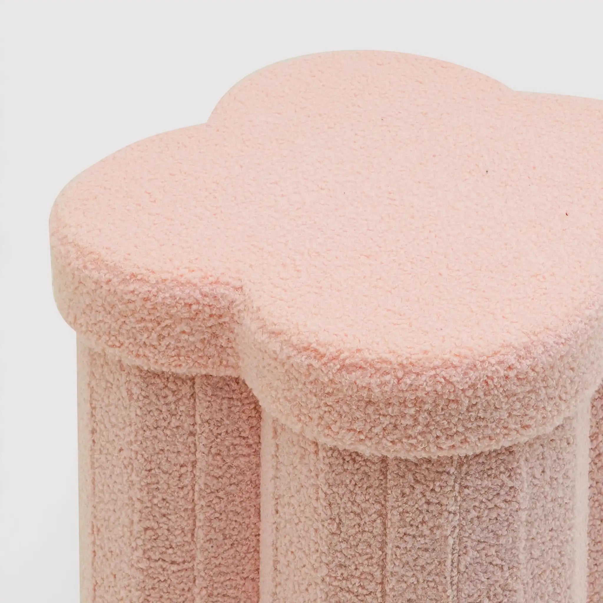 Hermal - Pouf rosa contenitore pieghevole per cameretta