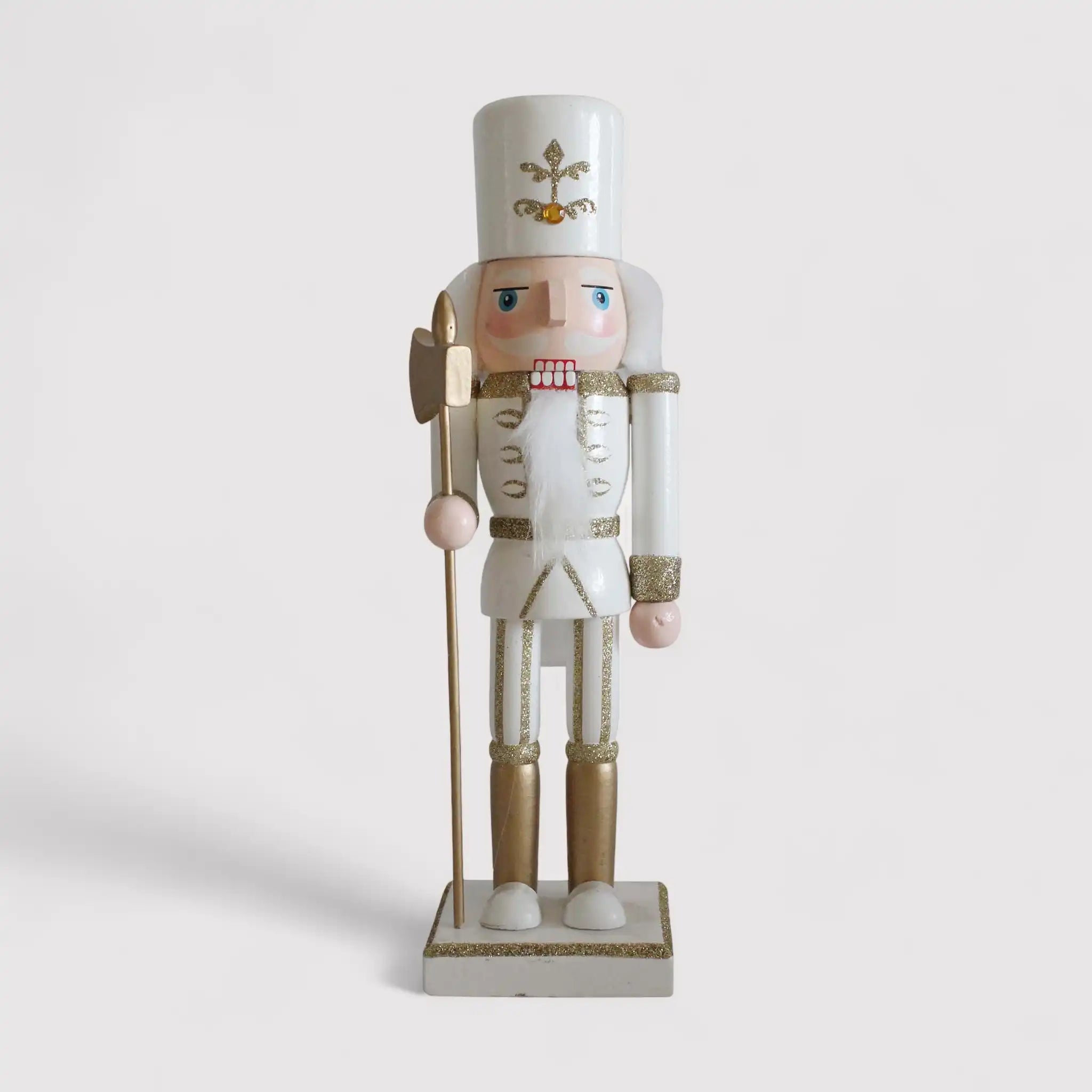 Yulaf - Schiaccianoci natalizio bianco e color oro