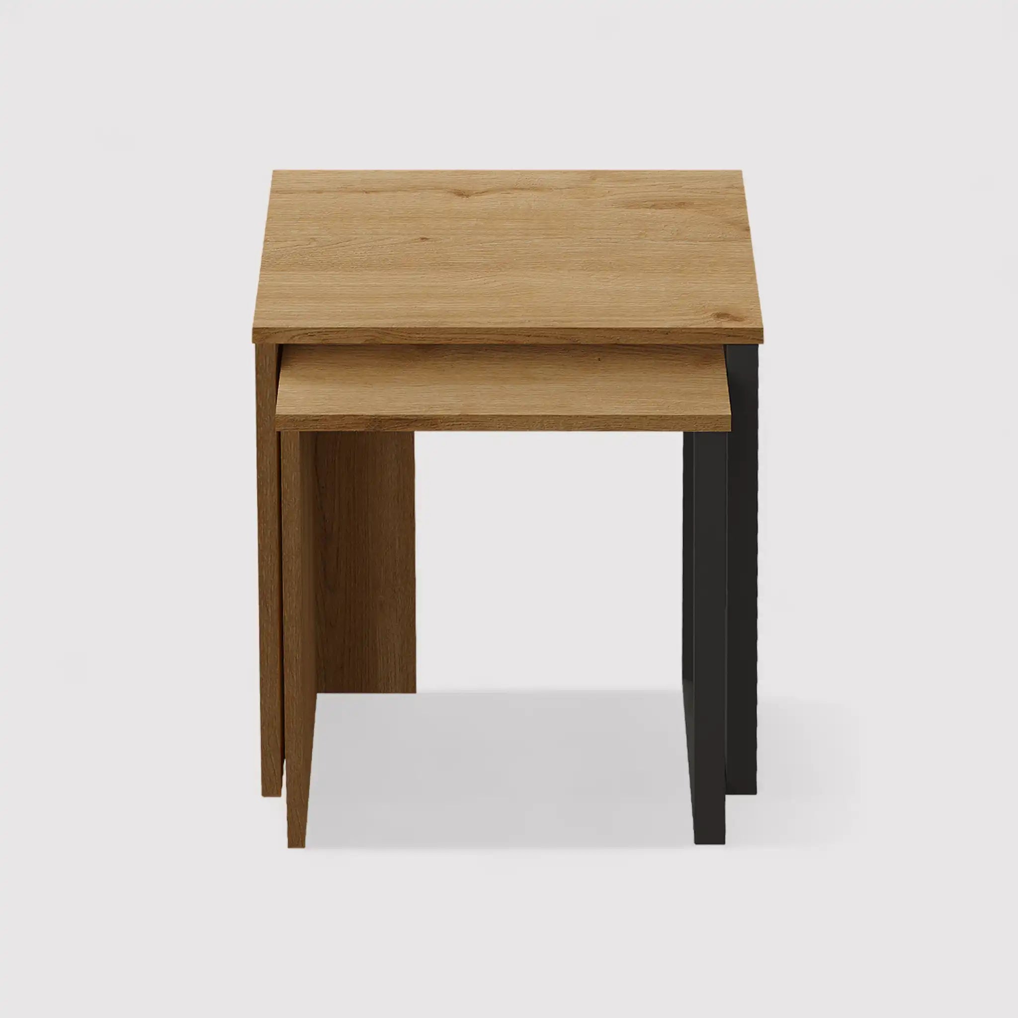 Akad - Set 2 tavolini da caffè moderni sovrapponibili