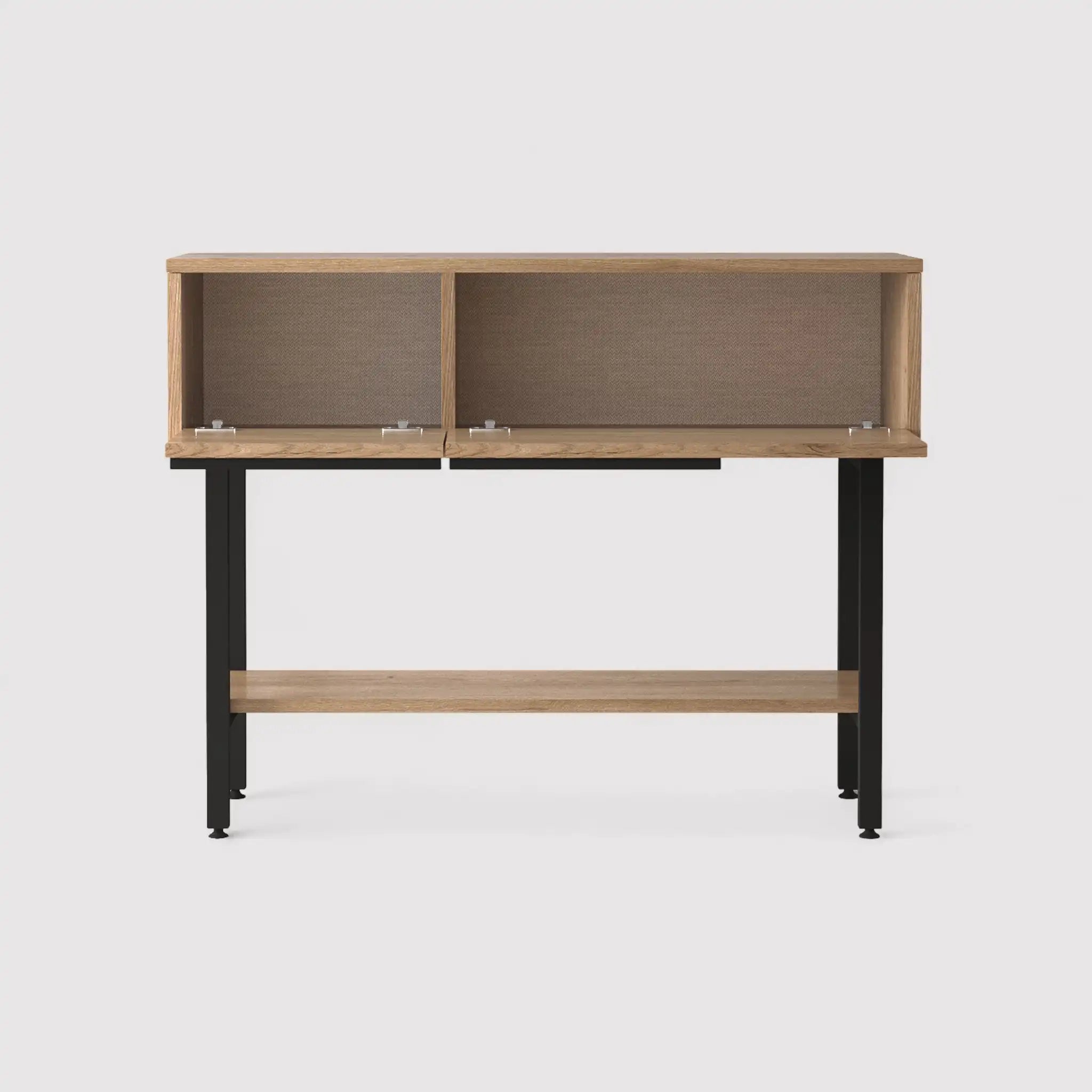 Hinoki - Consolle da ingresso moderna con 2 vani e 1 mensola