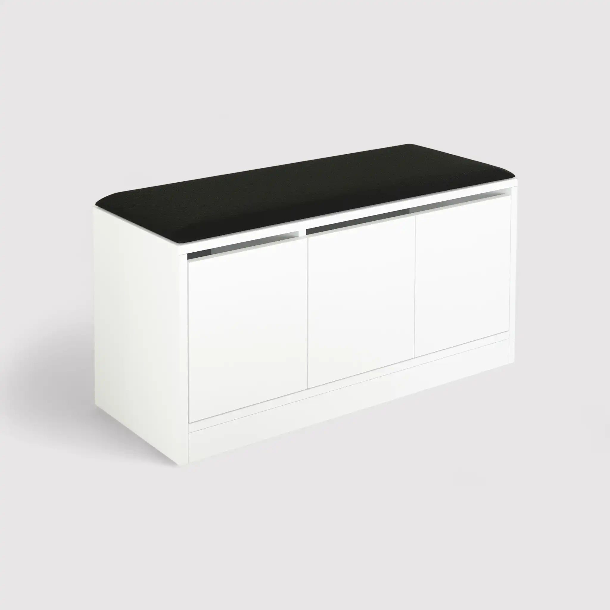 Cocos - Panca scarpiera bianca con 2 ante