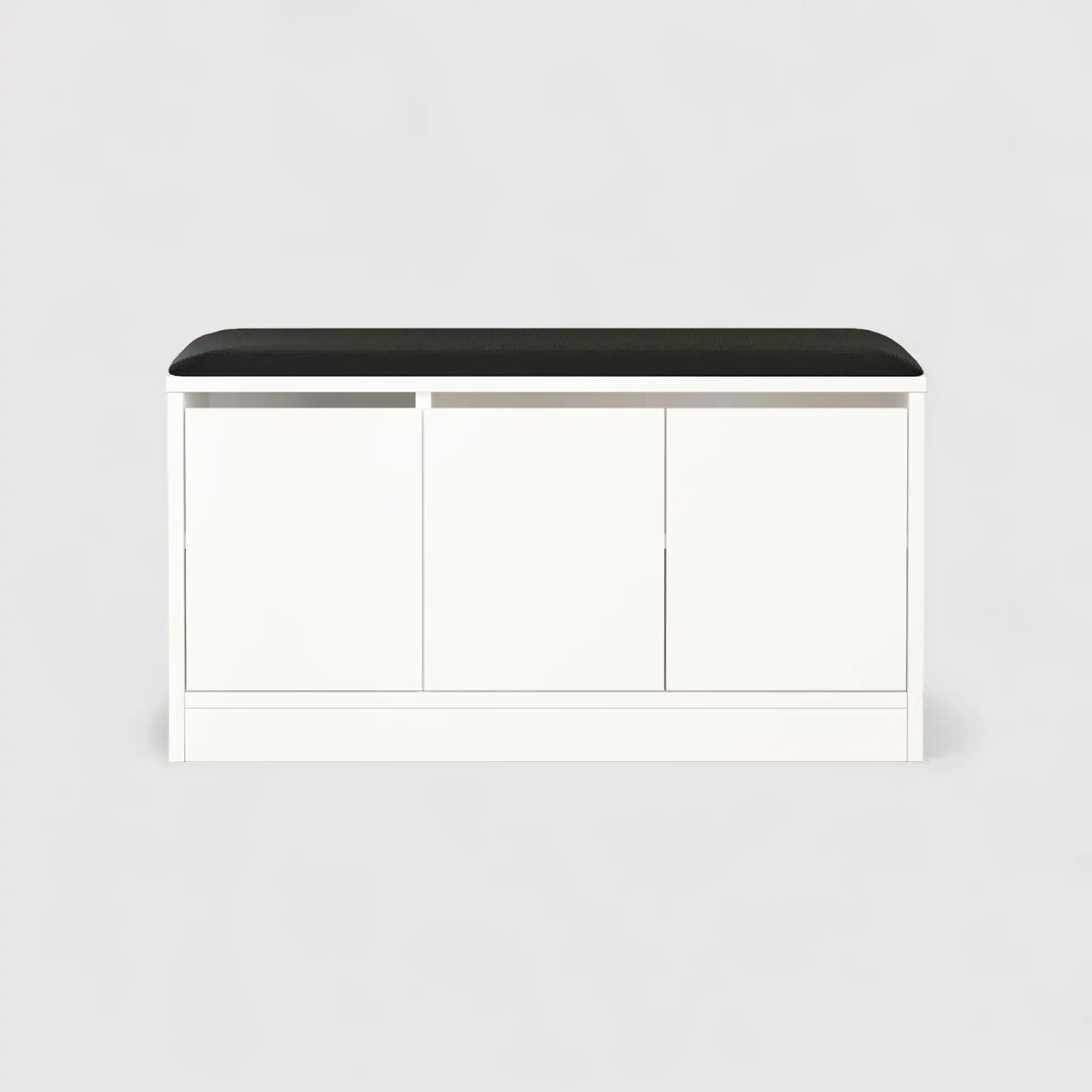 Cocos - Panca scarpiera bianca con 2 ante