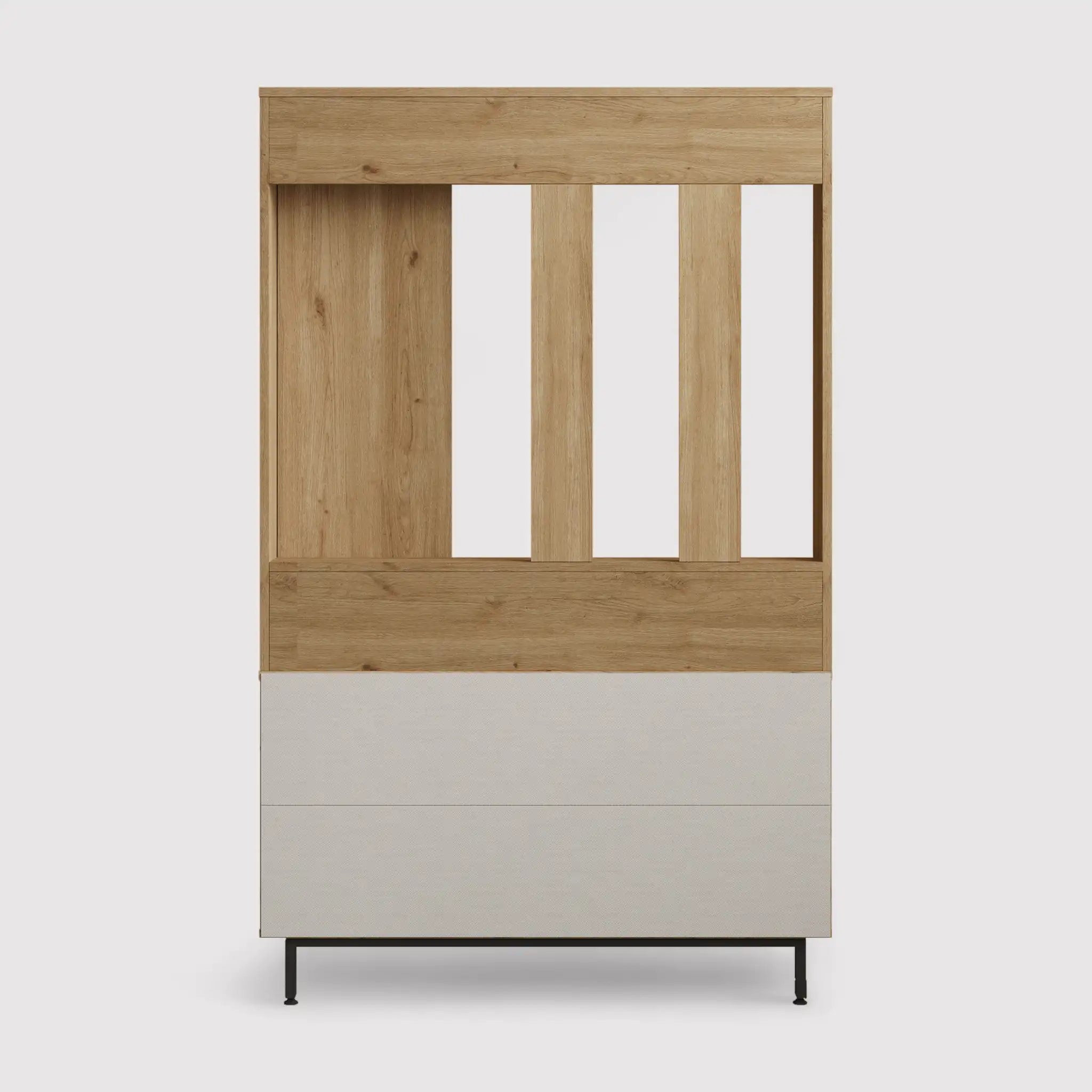 Giloy - Meuble d'entrée moderne avec porte-manteau et miroir