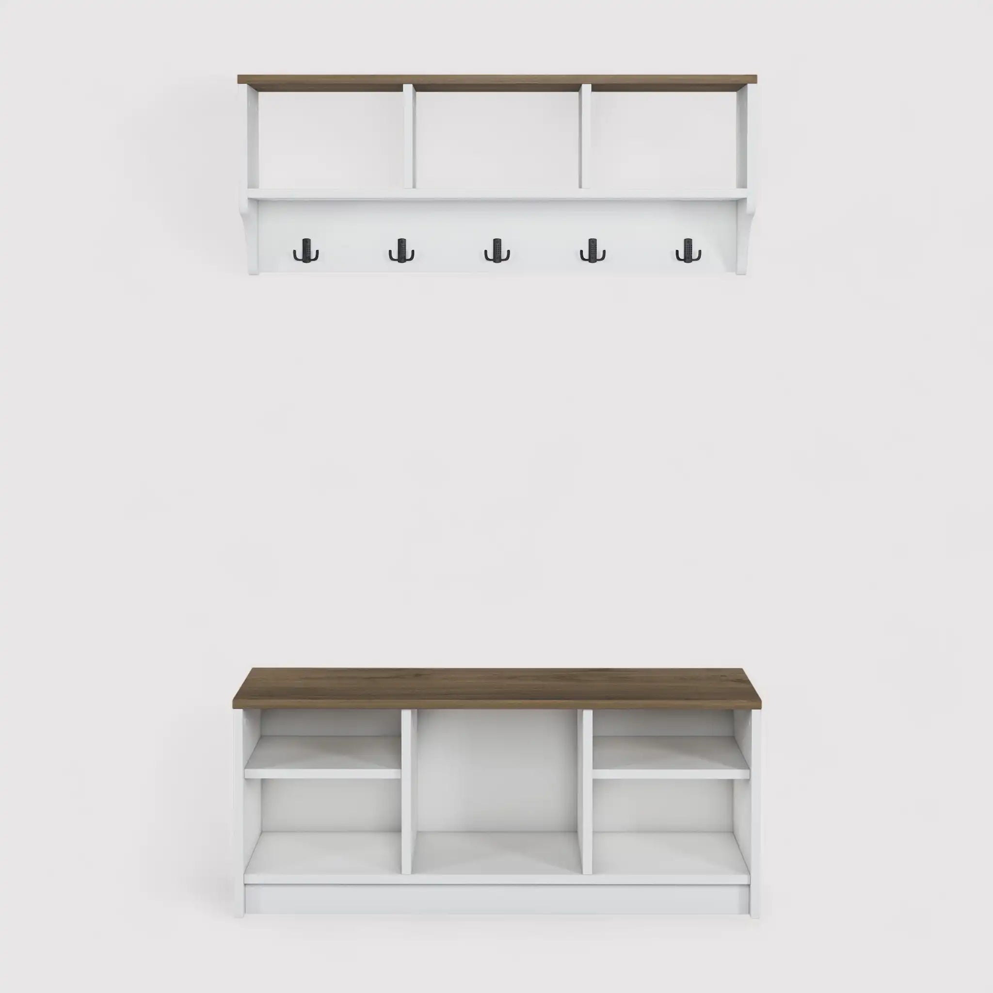 Copaiba - Shoe rack and coat rack set for hallway or corridor