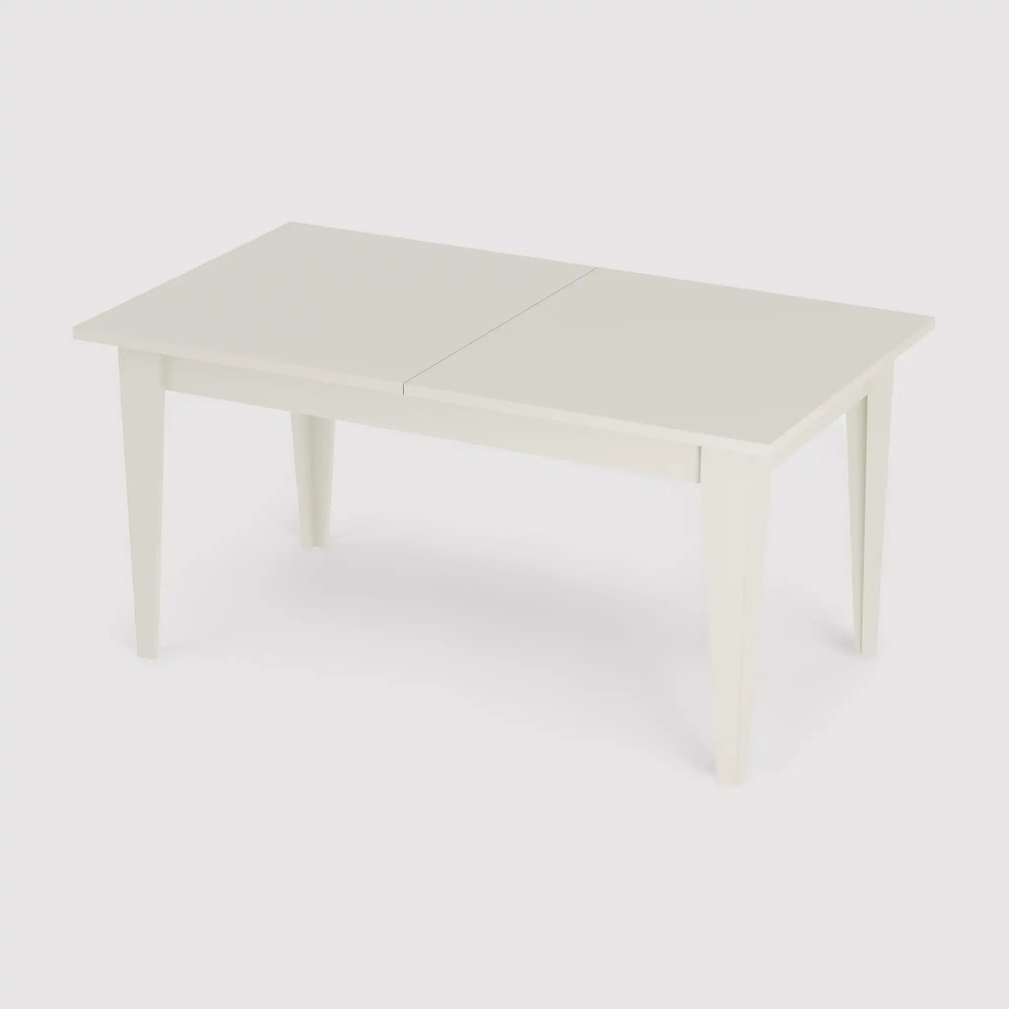 Araca - Weißer ausziehbarer Esstisch für Küche oder Wohnzimmer