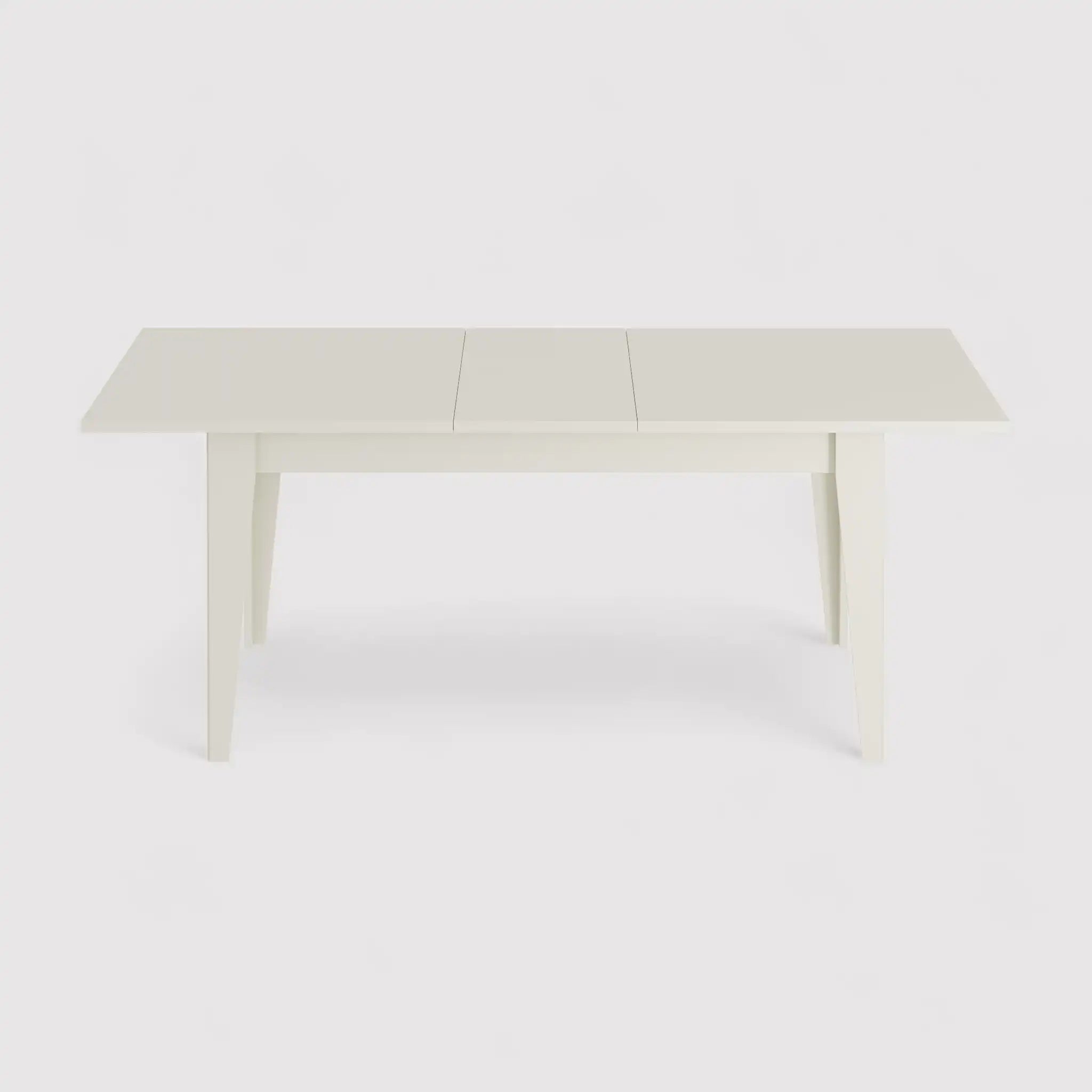 Araca - Table à manger extensible blanche pour cuisine ou salon