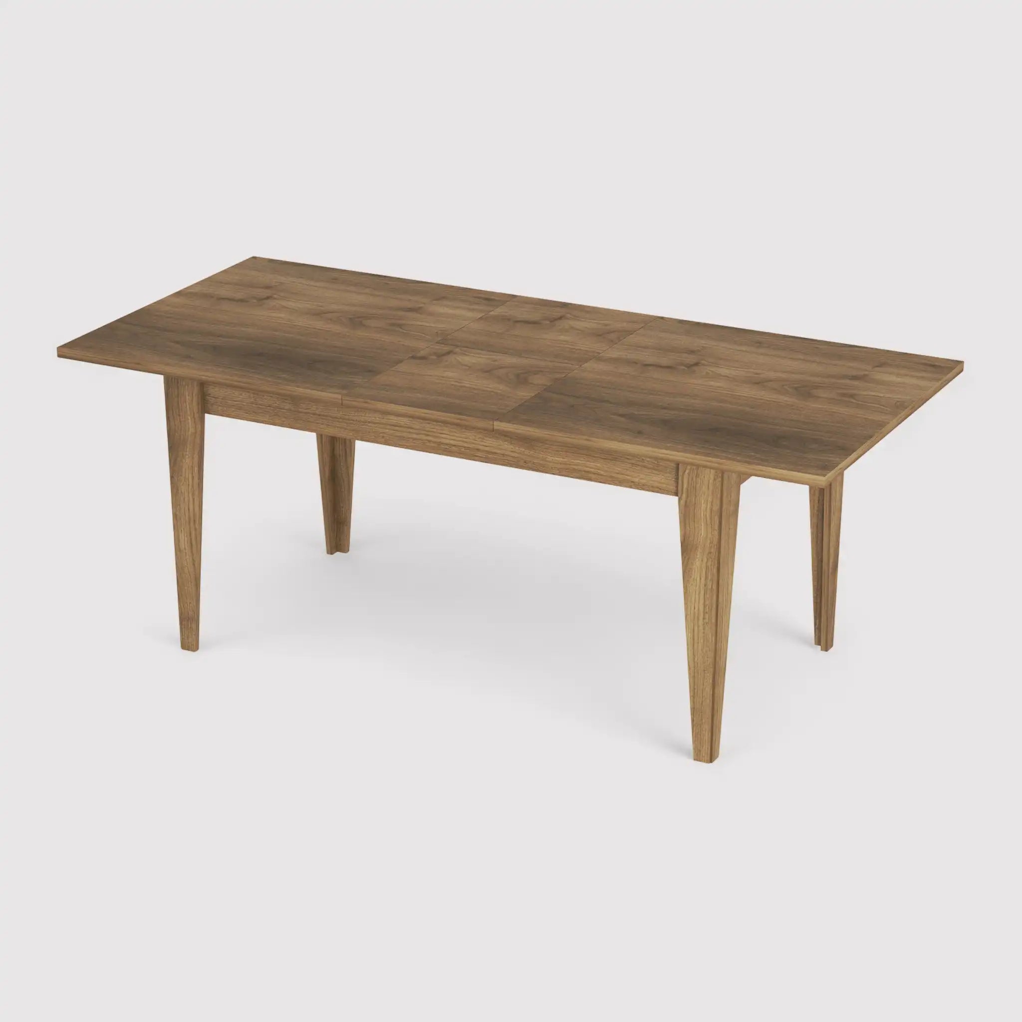 Dabema - Dark brown extendable dining table for dining room