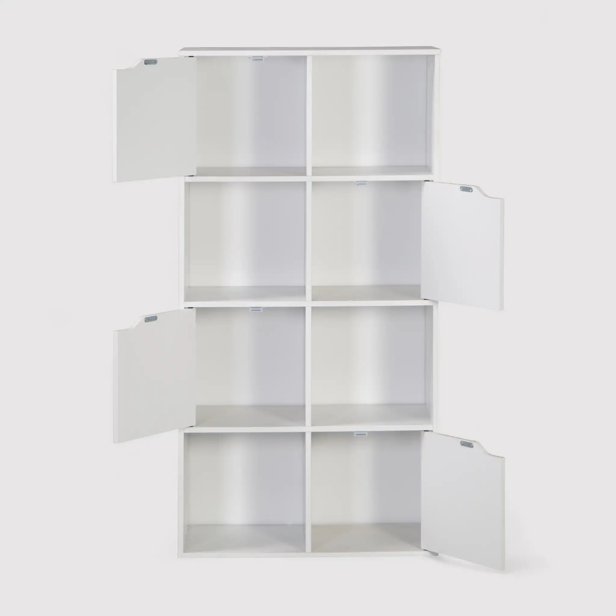 Lissan - Libreria bianca moderna con 8 scomparti