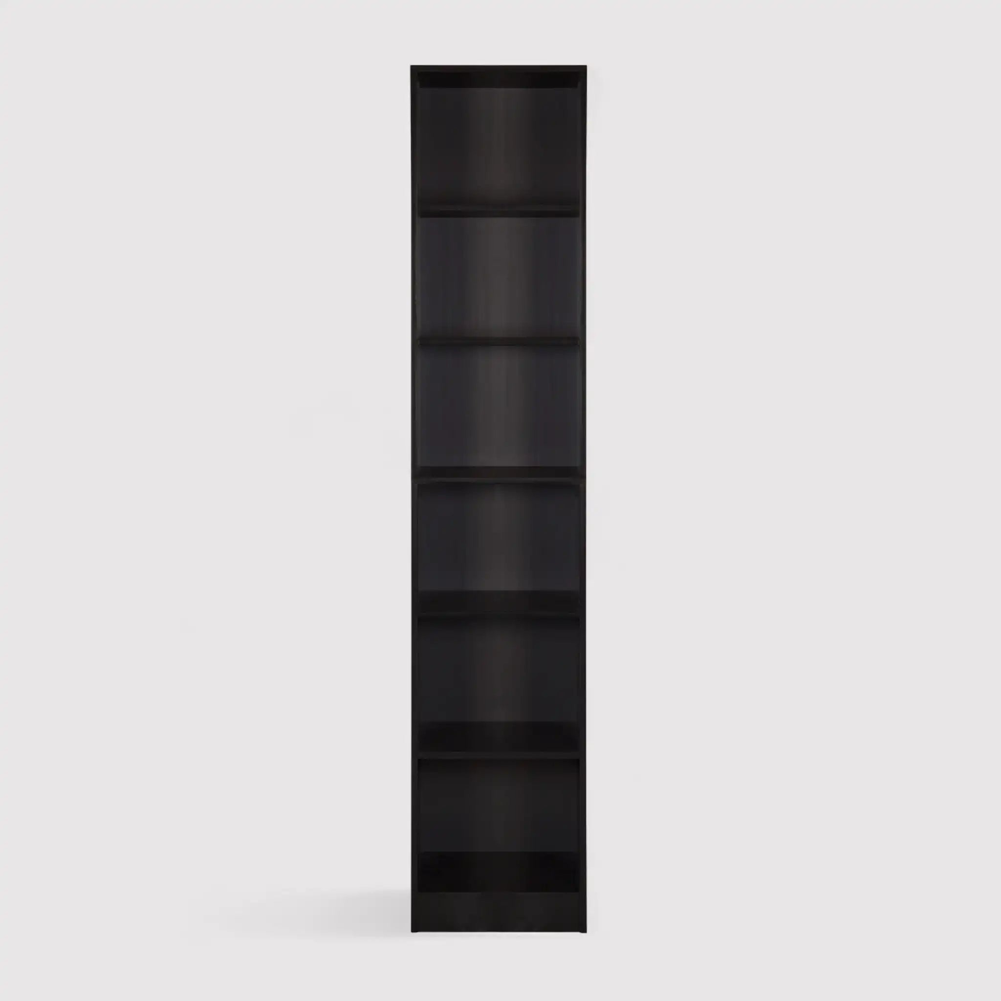 Suyuk - Libreria slim salvaspazio nera con 10 scaffali