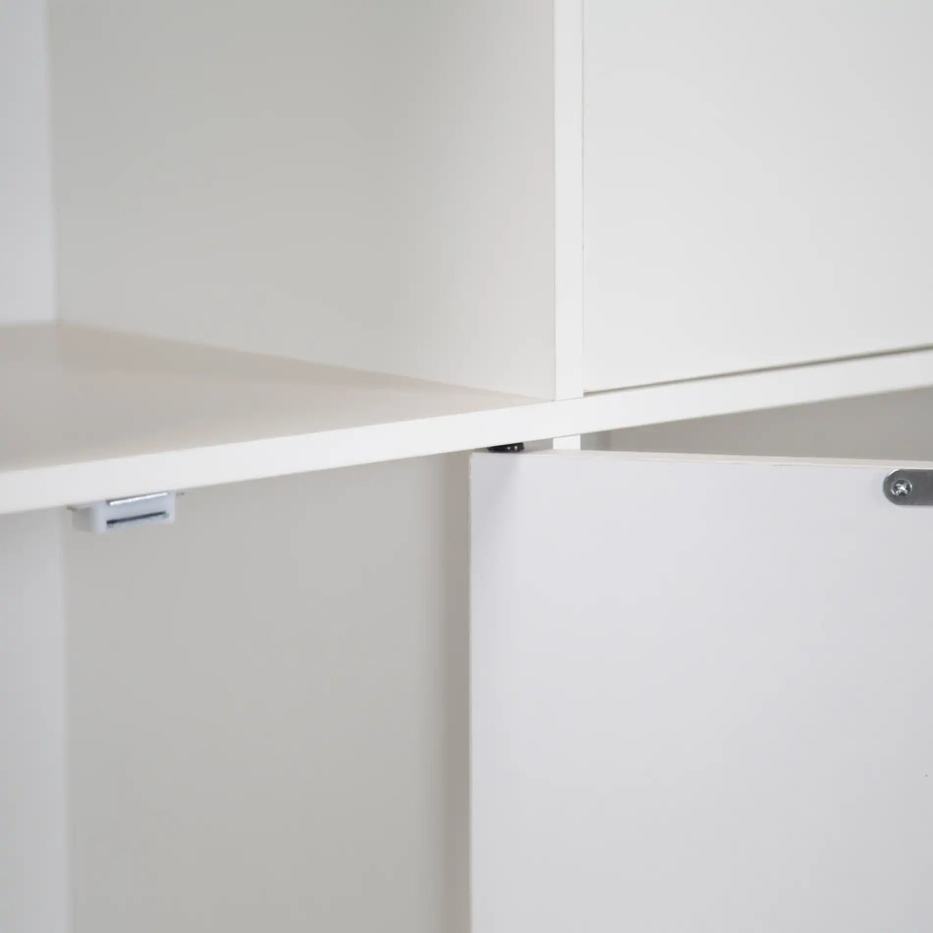 Vesparia - Libreria quadrata bianca da terra con 9 vani