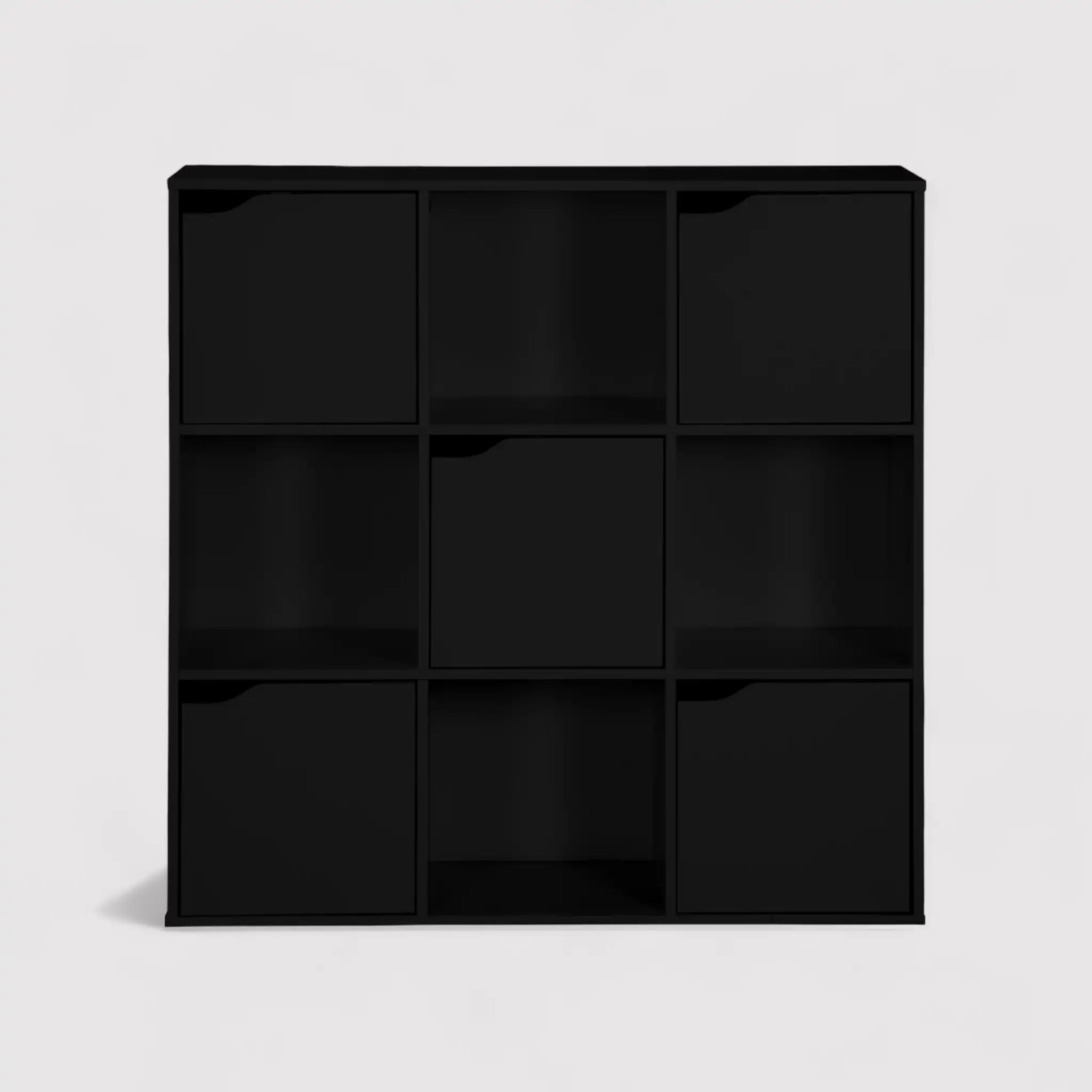 Kachnar - Libreria da terra moderna nera con 9 vani