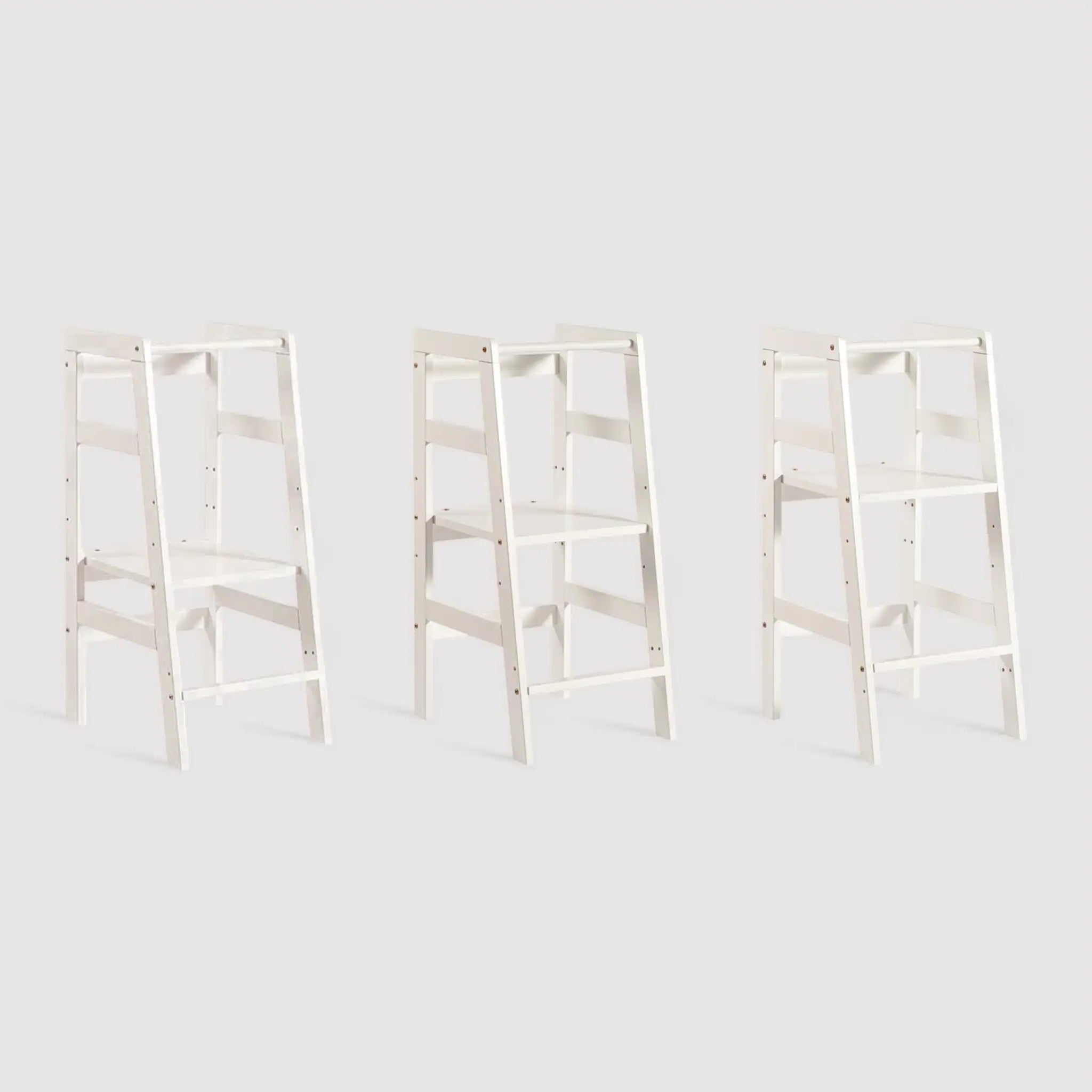 Zalina - Torre montessoriana bianca con 3 altezze regolabili