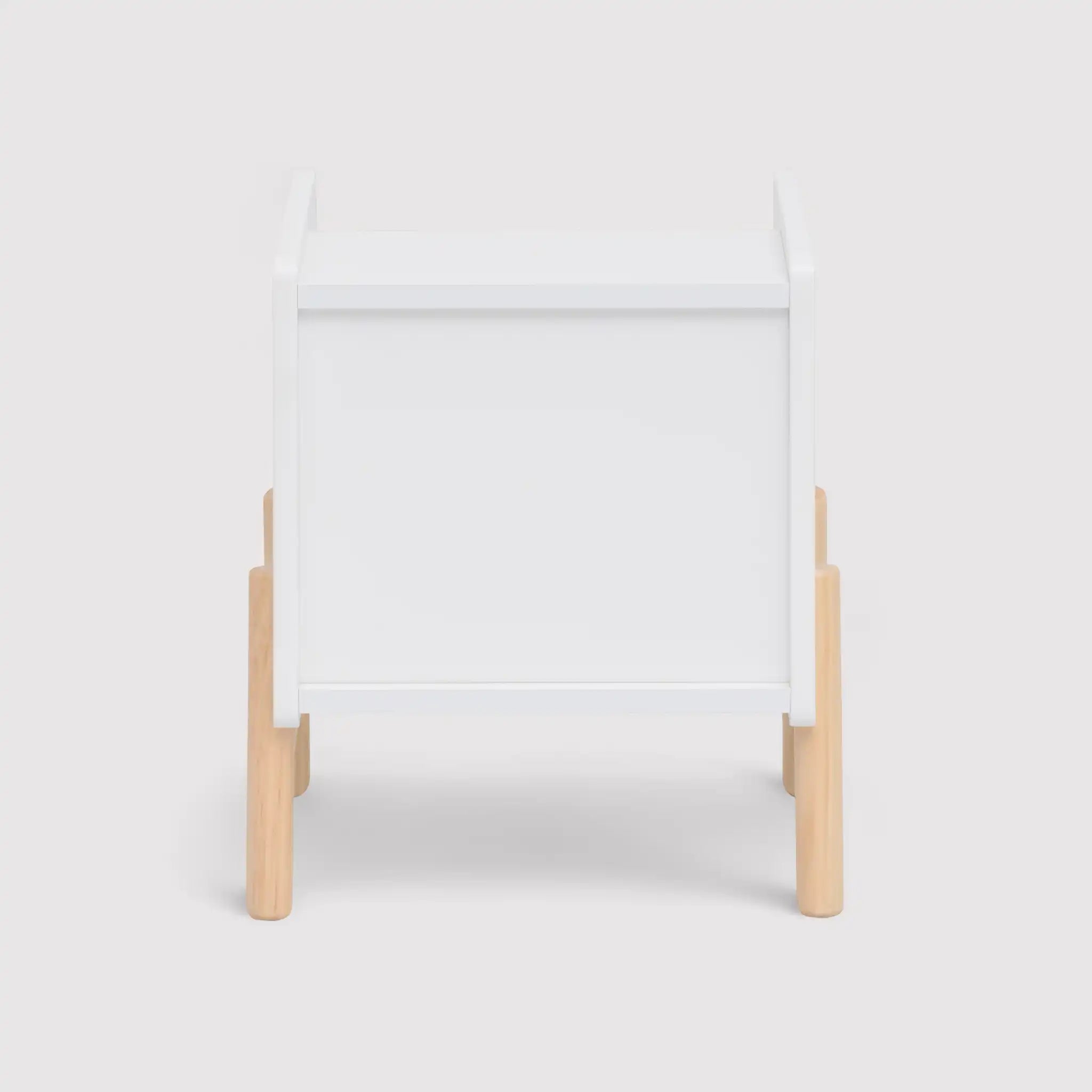 Kelen - Comodino bianco per bambini con 2 ripiani e 1 cassetto