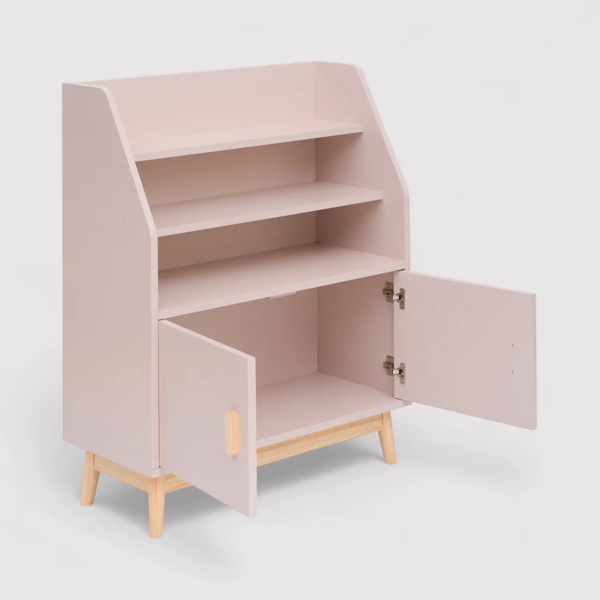 Bataw - Libreria montessoriana rosa con 3 ripiani