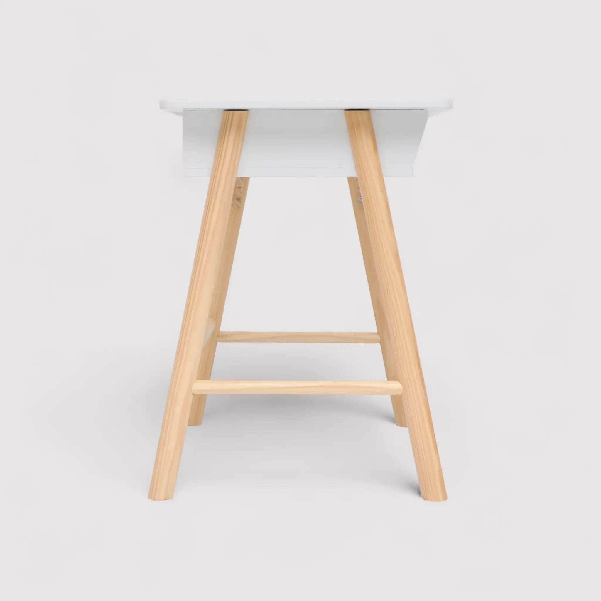 Meryta - Scrivania bianca montessoriana per cameretta con vano