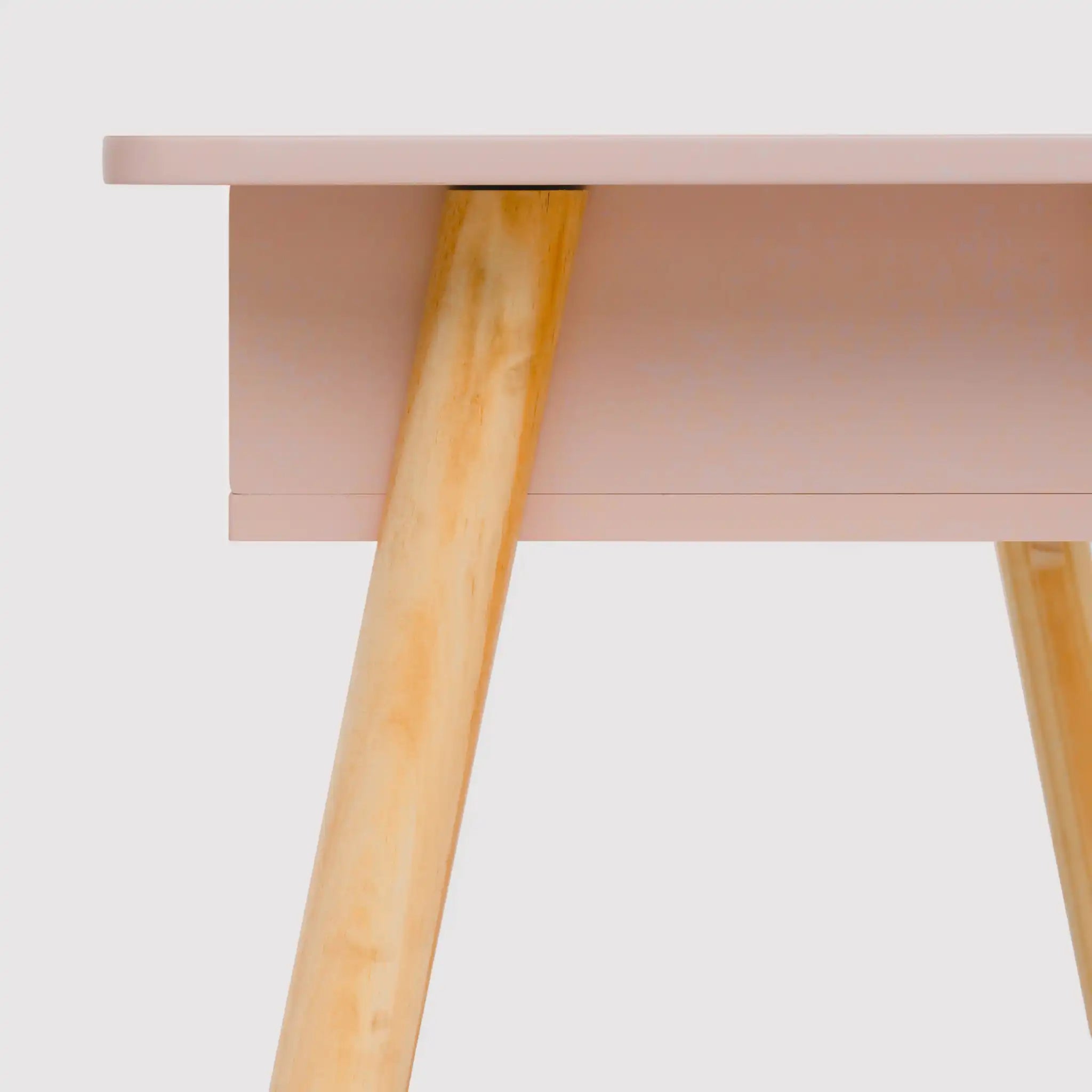 Badal - Scrivania rosa per cameretta con vano contenitore