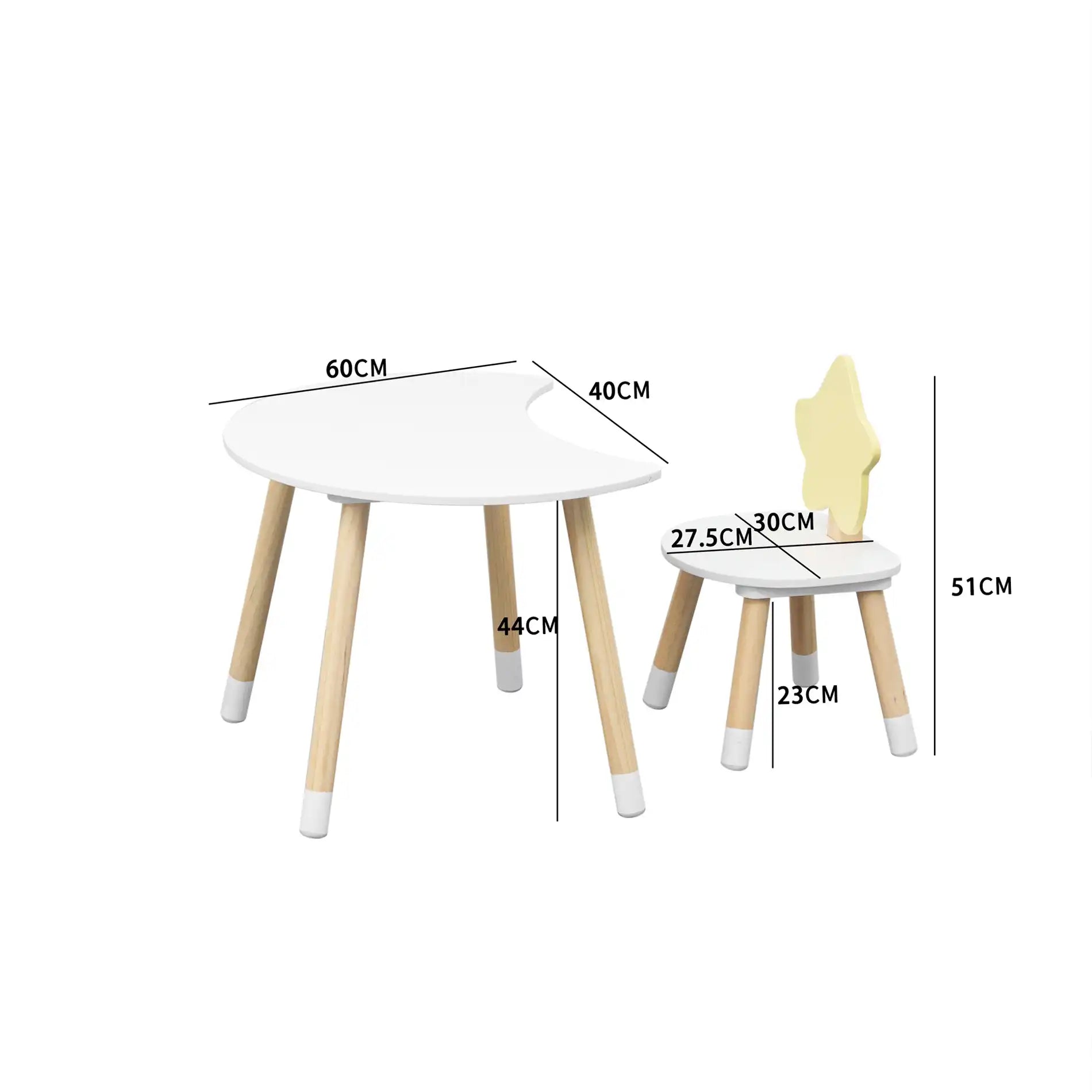 Buriti - Set tavolino e seggiola a tema spazio per cameretta