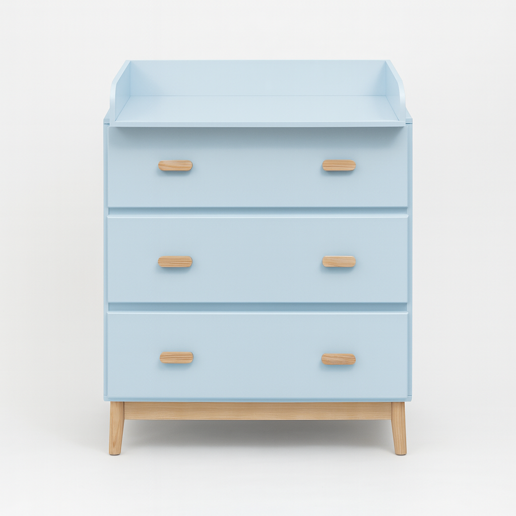 Deble - Cambiador cómodas celeste para habitación infantil