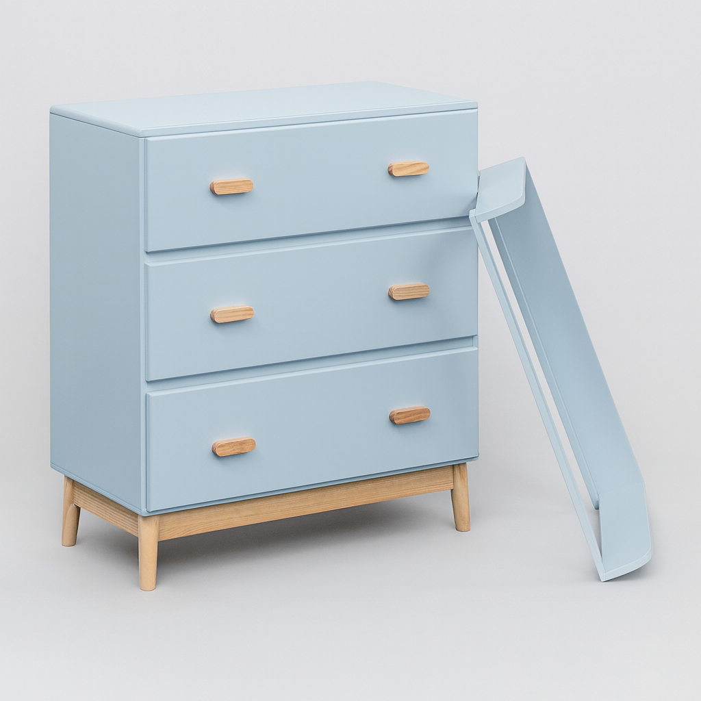 Deble - Cambiador cómodas celeste para habitación infantil