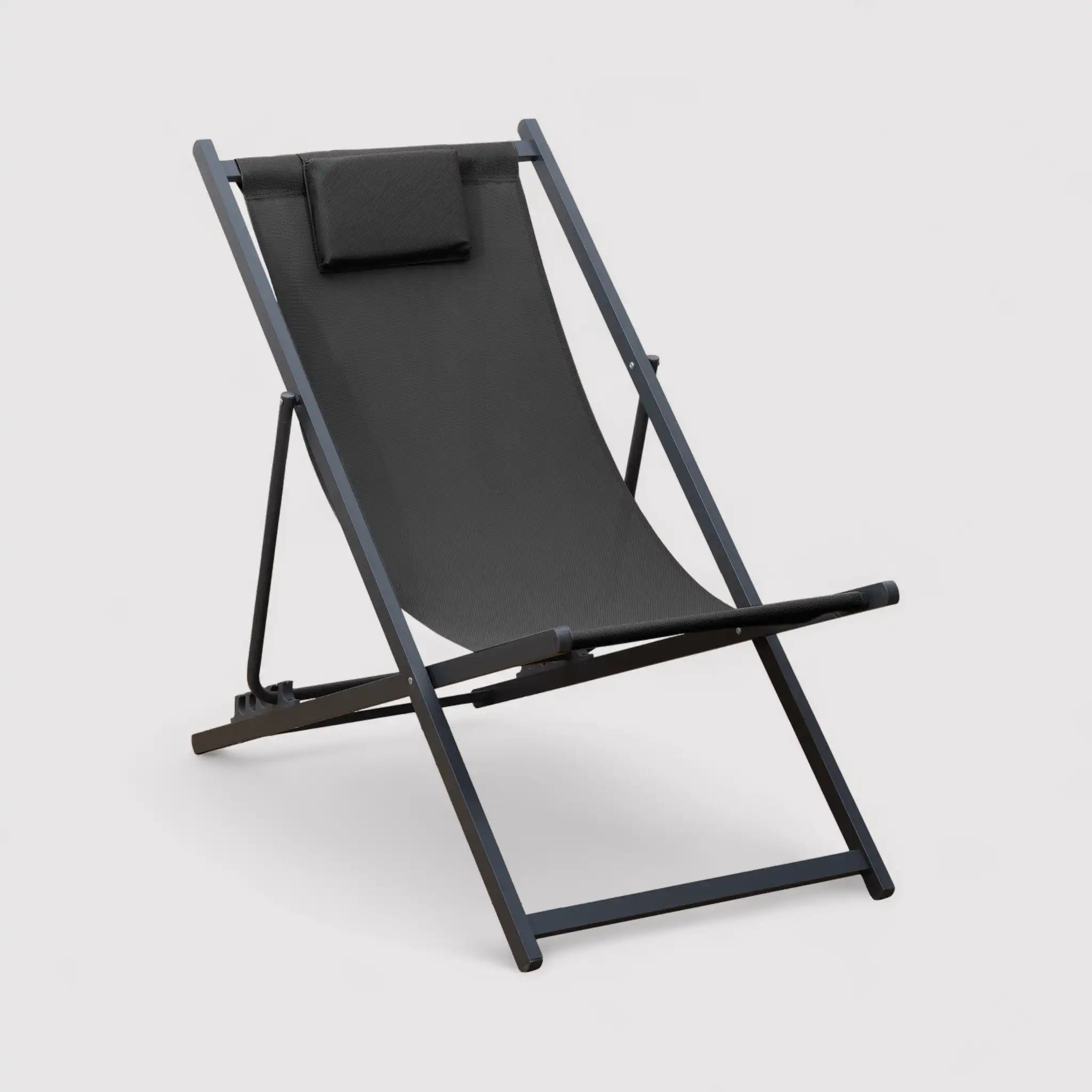 Atis - Sedia da esterno pieghevole grigio scuro