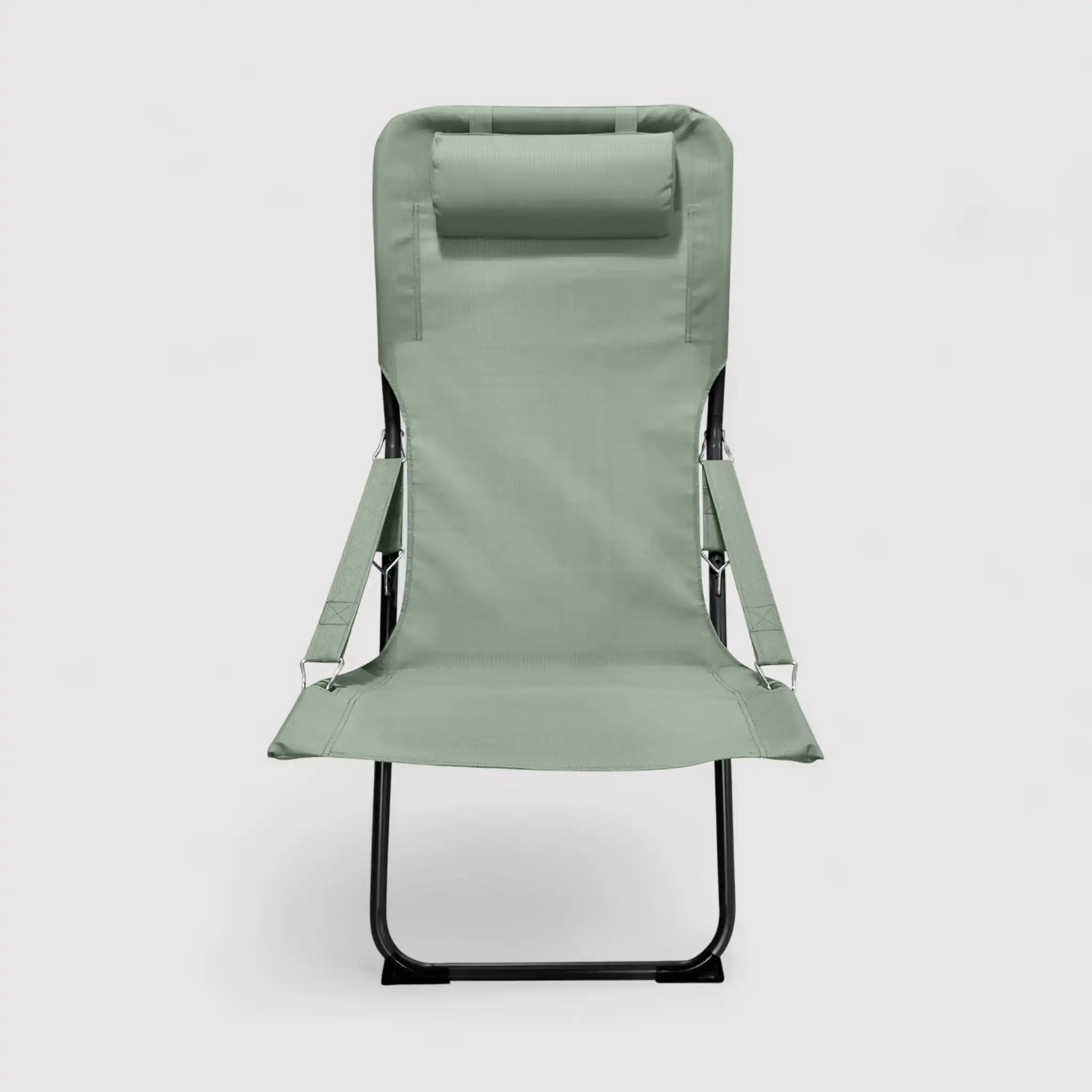 Sindian - Sedia sdraio verde reclinabile con braccioli