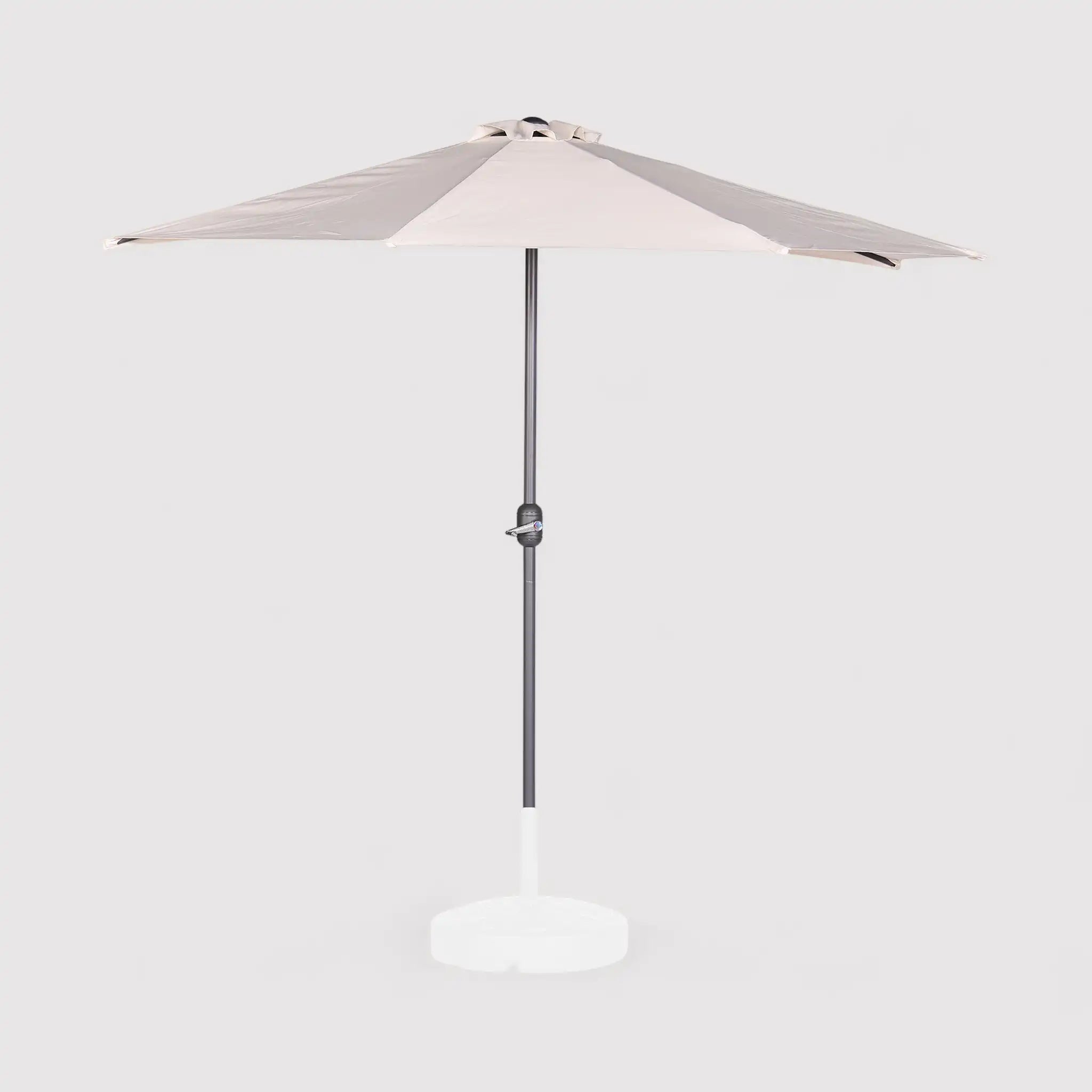 Abuliton - Ombrellone a mezzaluna beige da parete