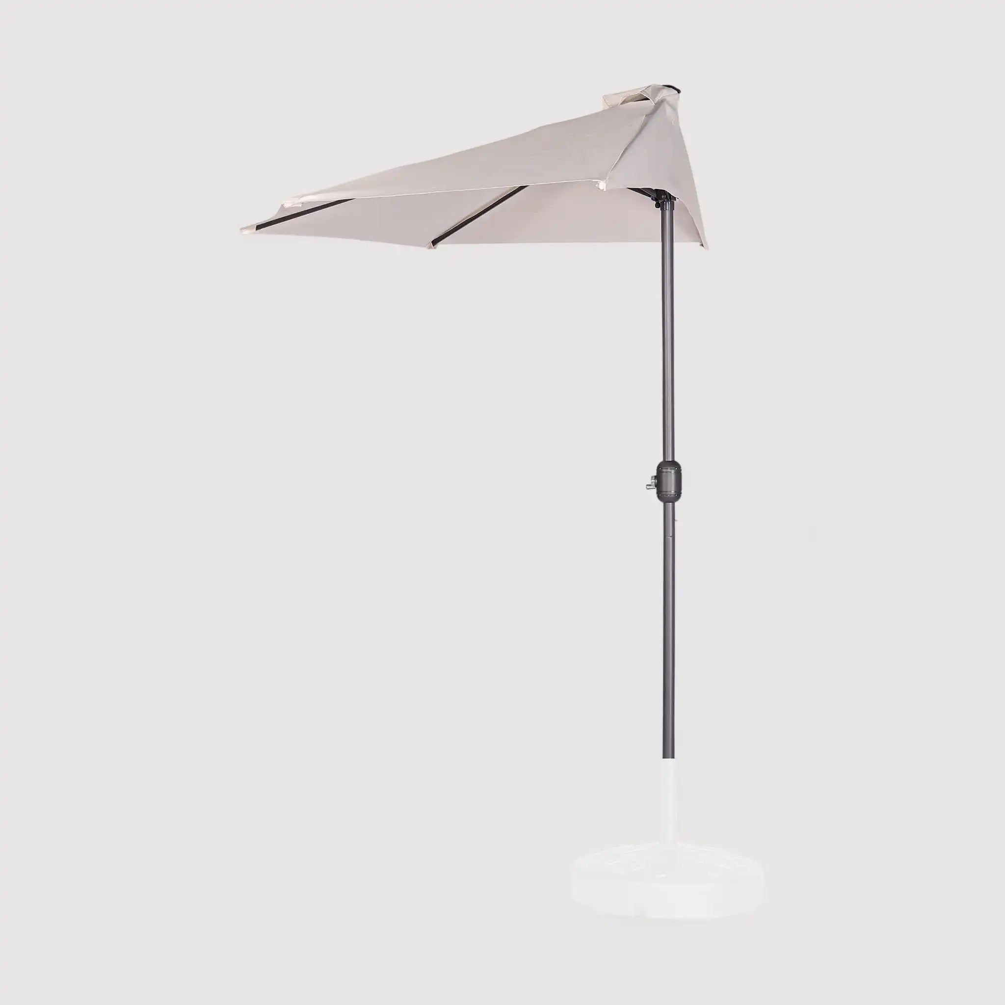 Abuliton - Ombrellone a mezzaluna beige da parete