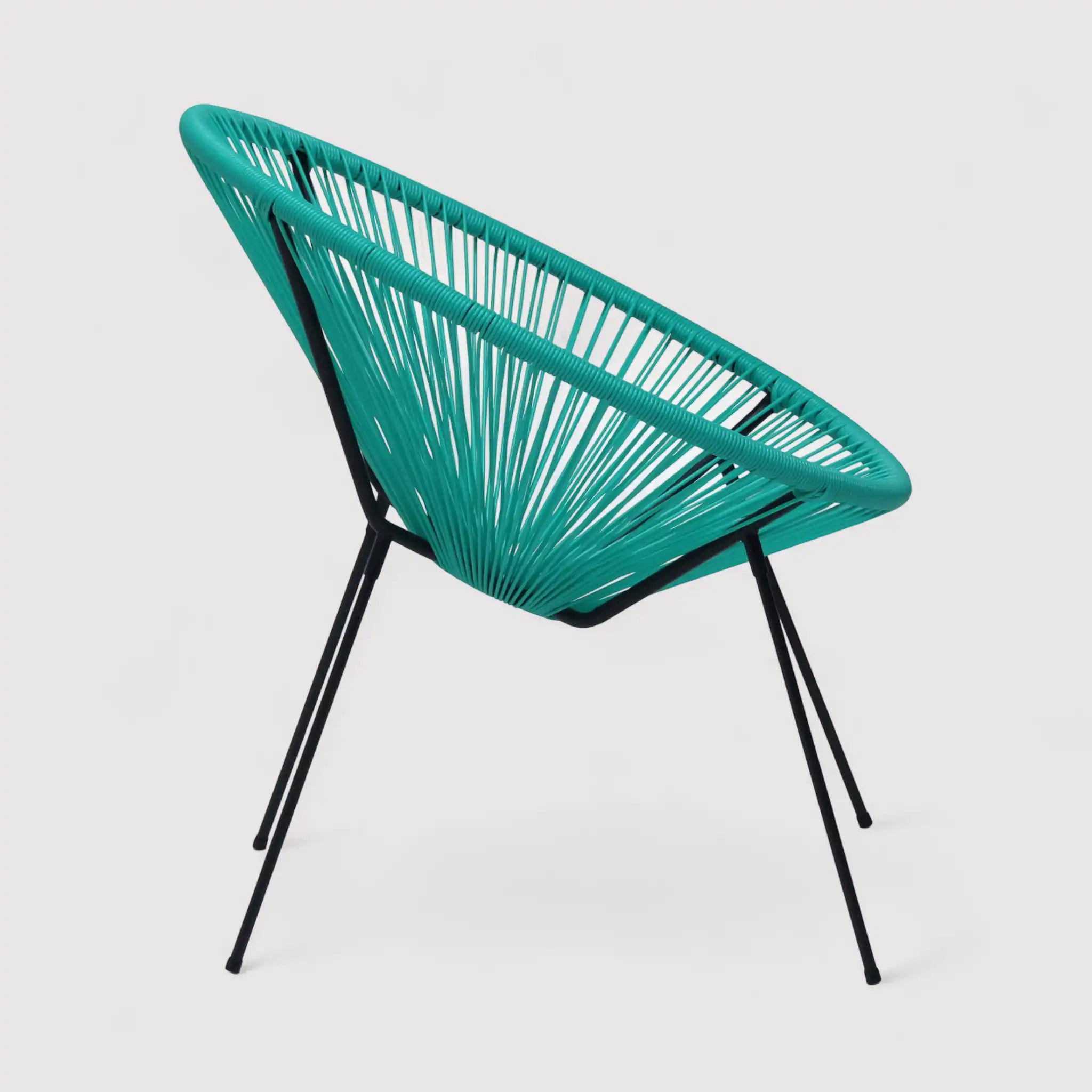 Trillium - Sedia con seduta ovale turchese per casa o giardino