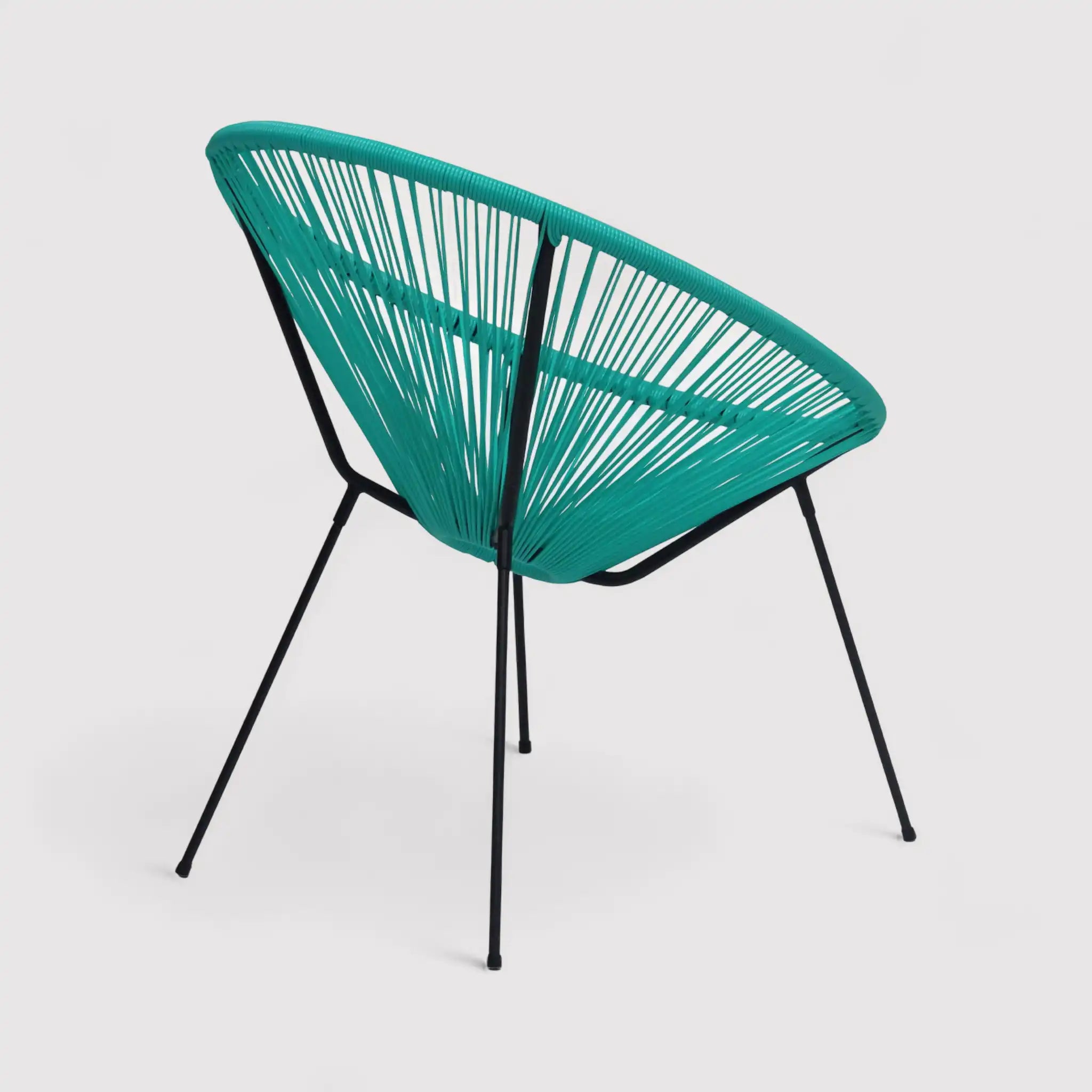 Trillium - Sedia con seduta ovale turchese per casa o giardino