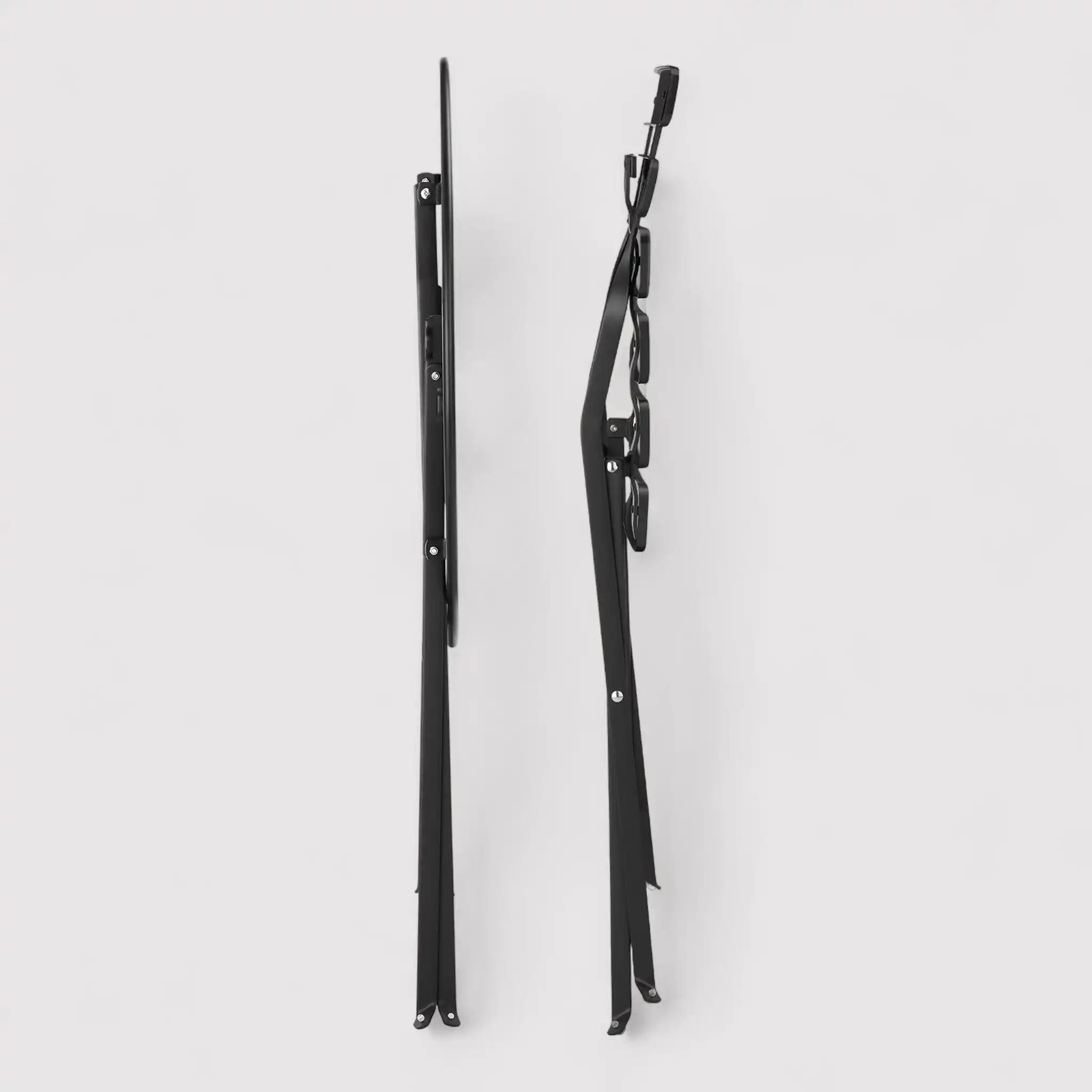 Pequi - Set tavolino e 2 sedie pieghevoli nere per balcone