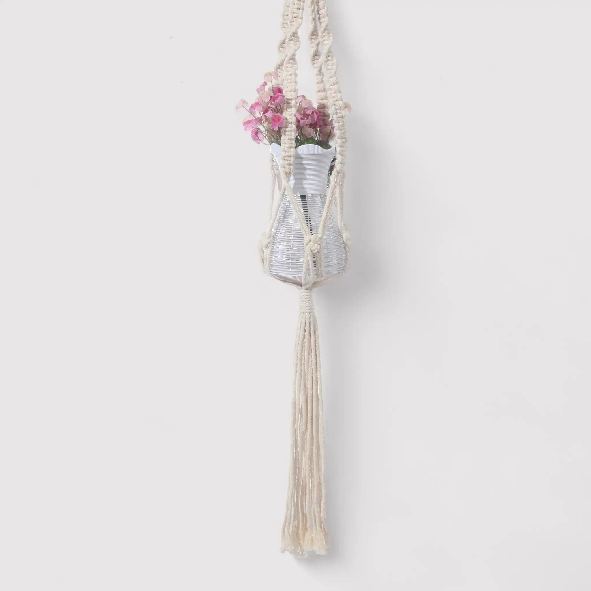 Filodentro - Fioriera pensile beige per 2 vasi H 150 cm